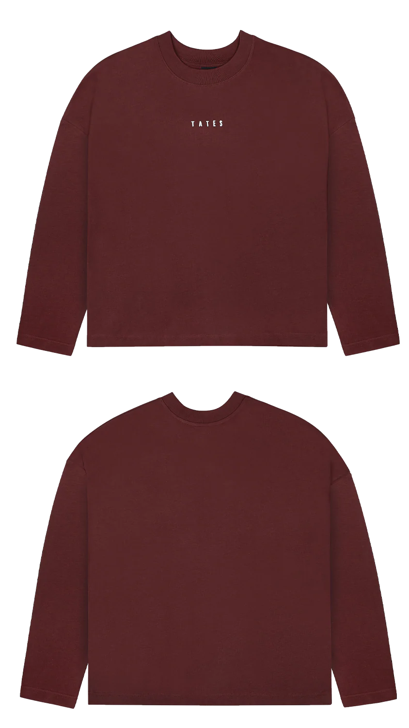 Basic (Build your own) Oversized Longsleeve – Bordeaux
