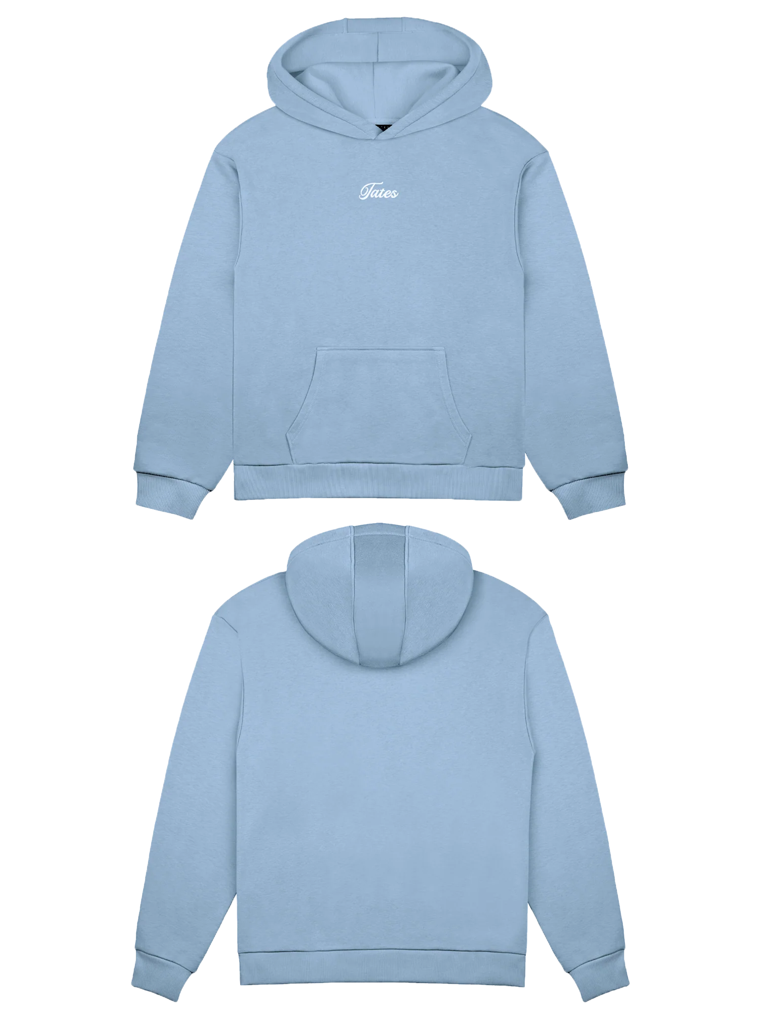Basic (Build your own) Light Wide Waistband Hoodie – Dusty Blue