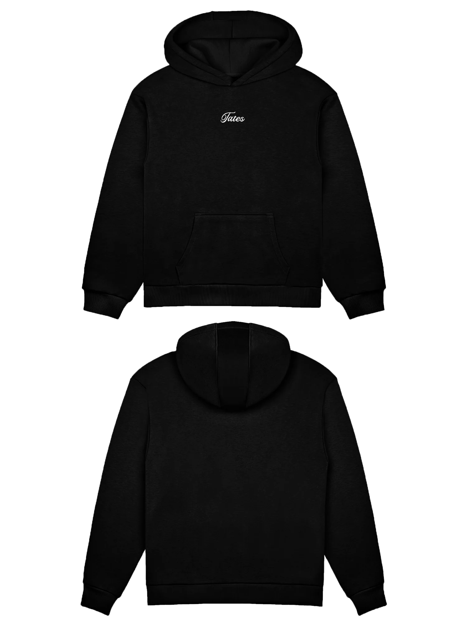 Basic (Build your own) Light Wide Waistband Hoodie – Schwarz