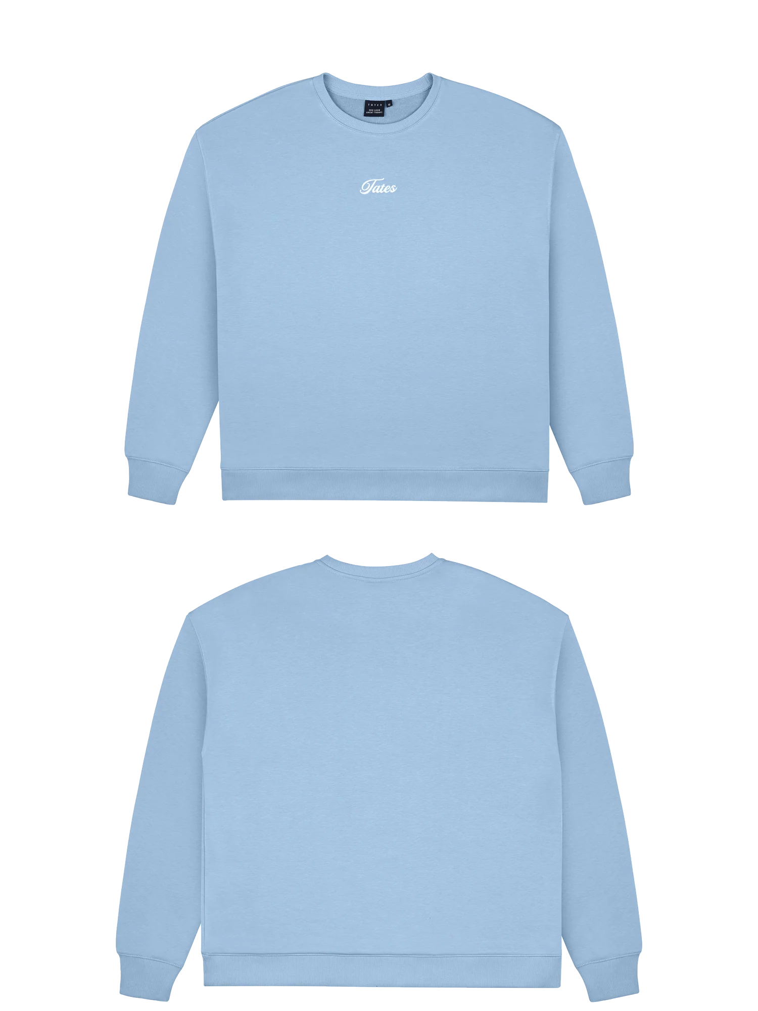 Basic (Build your own) Light Wide Waistband Sweater – Dusty Blue