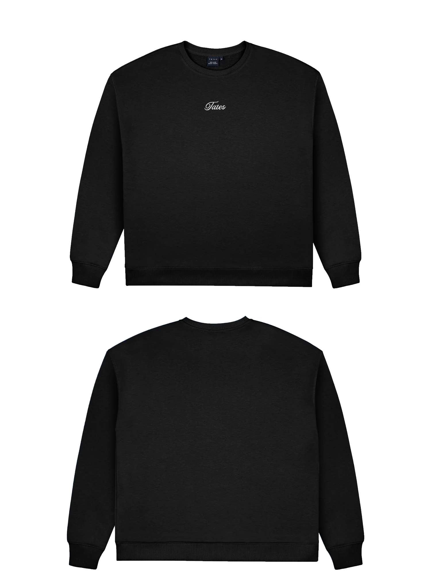 Basic (Build your own) Light Wide Waistband Sweater – Schwarz