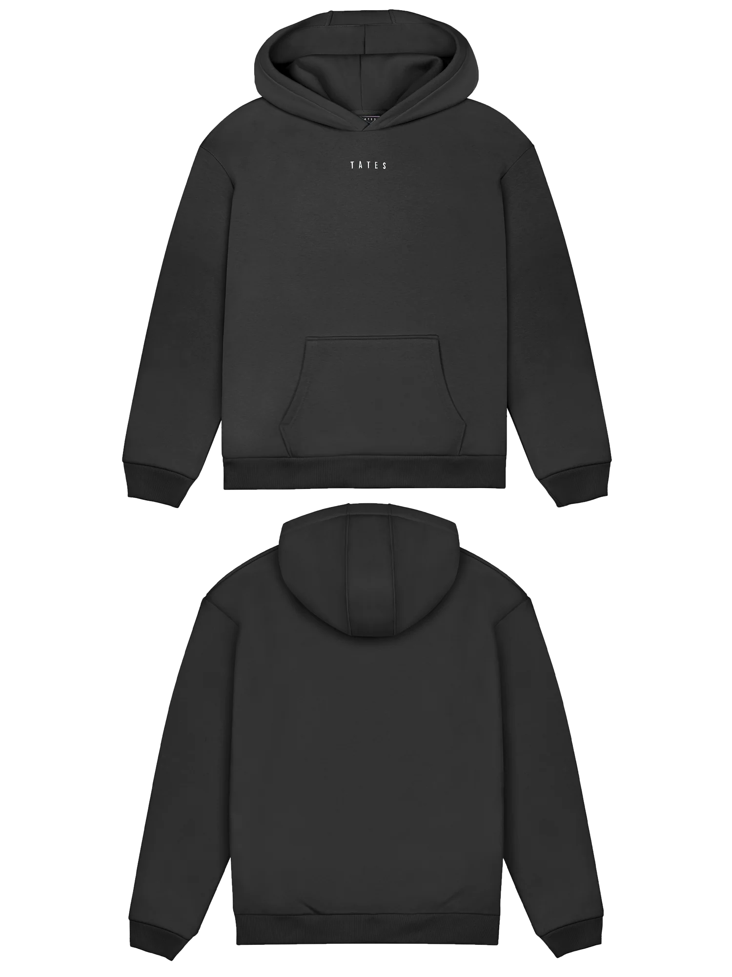 Basic (Build your own) Wide Waistband Hoodie 2.0 – Schwarz
