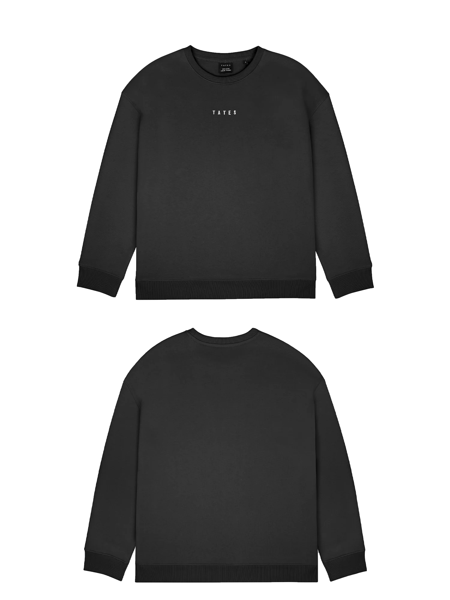 Basic (Build your own) Wide Waistband Sweater – Schwarz