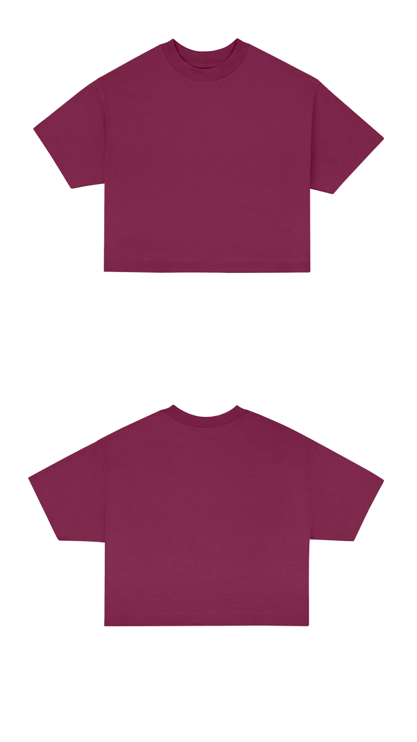 Basic (Build your own) Crop T-Shirt – Berry