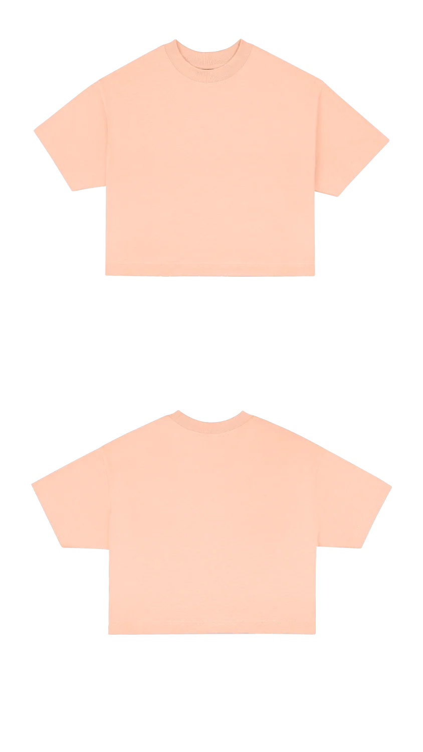 Basic (Build your own) Crop T-Shirt – Peach