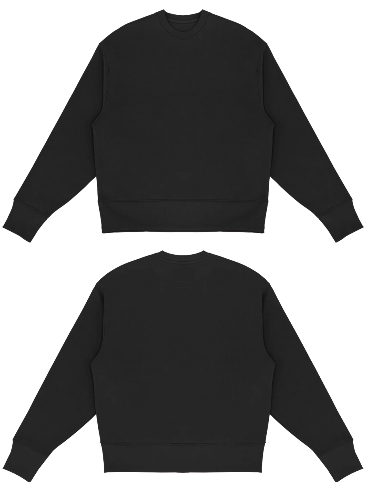Basic (Build your own) Sweater (Oversized) – Schwarz