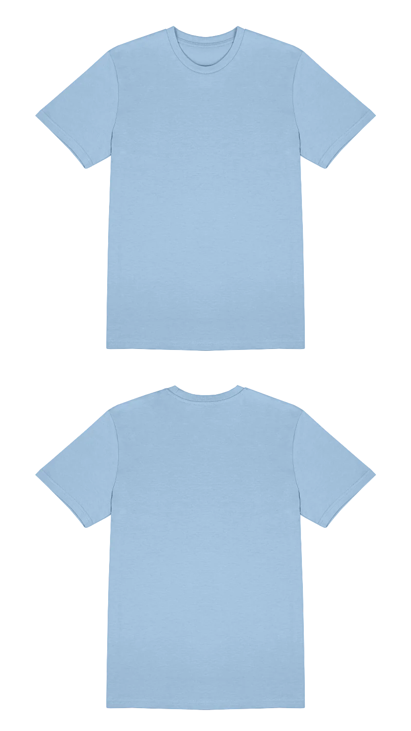 Basic (Build your own) T-Shirt Kräftige Farben – Blue soul