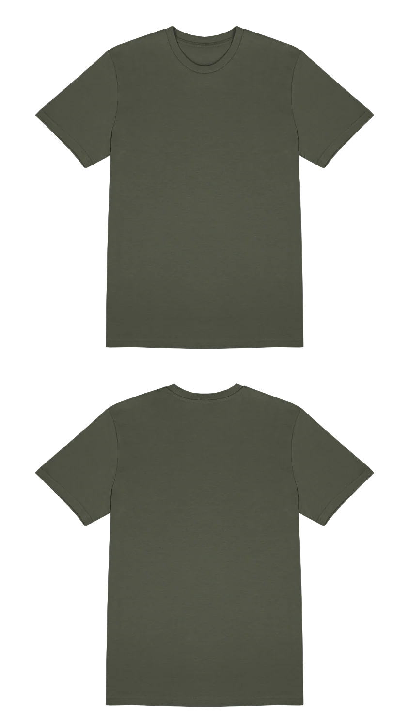 Basic (Build your own) T-Shirt Kräftige Farben – Khaki