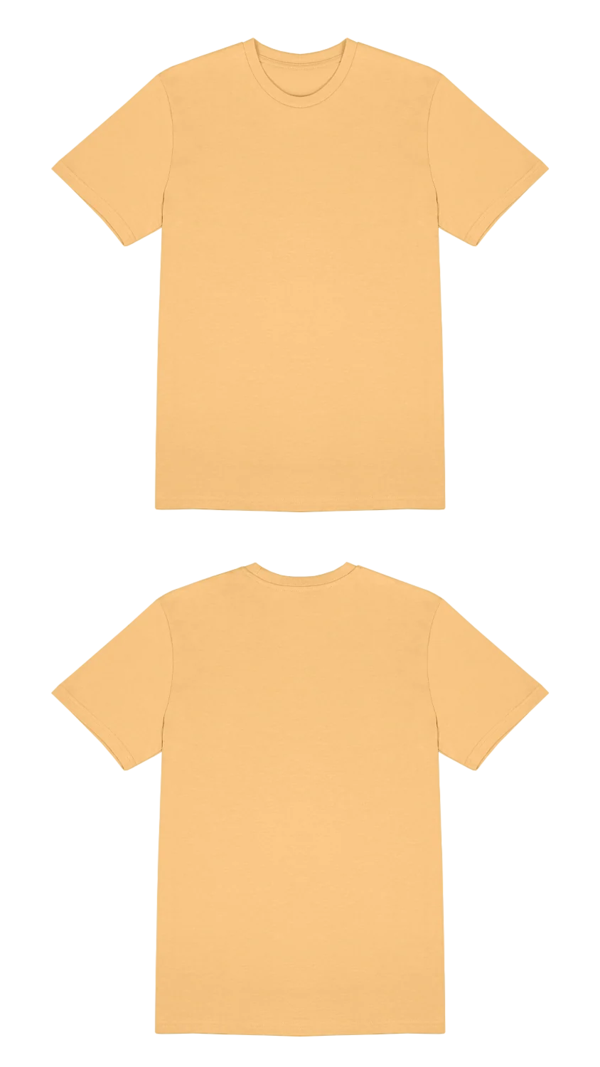 Basic (Build your own) T-Shirt Kräftige Farben – Mango gelb