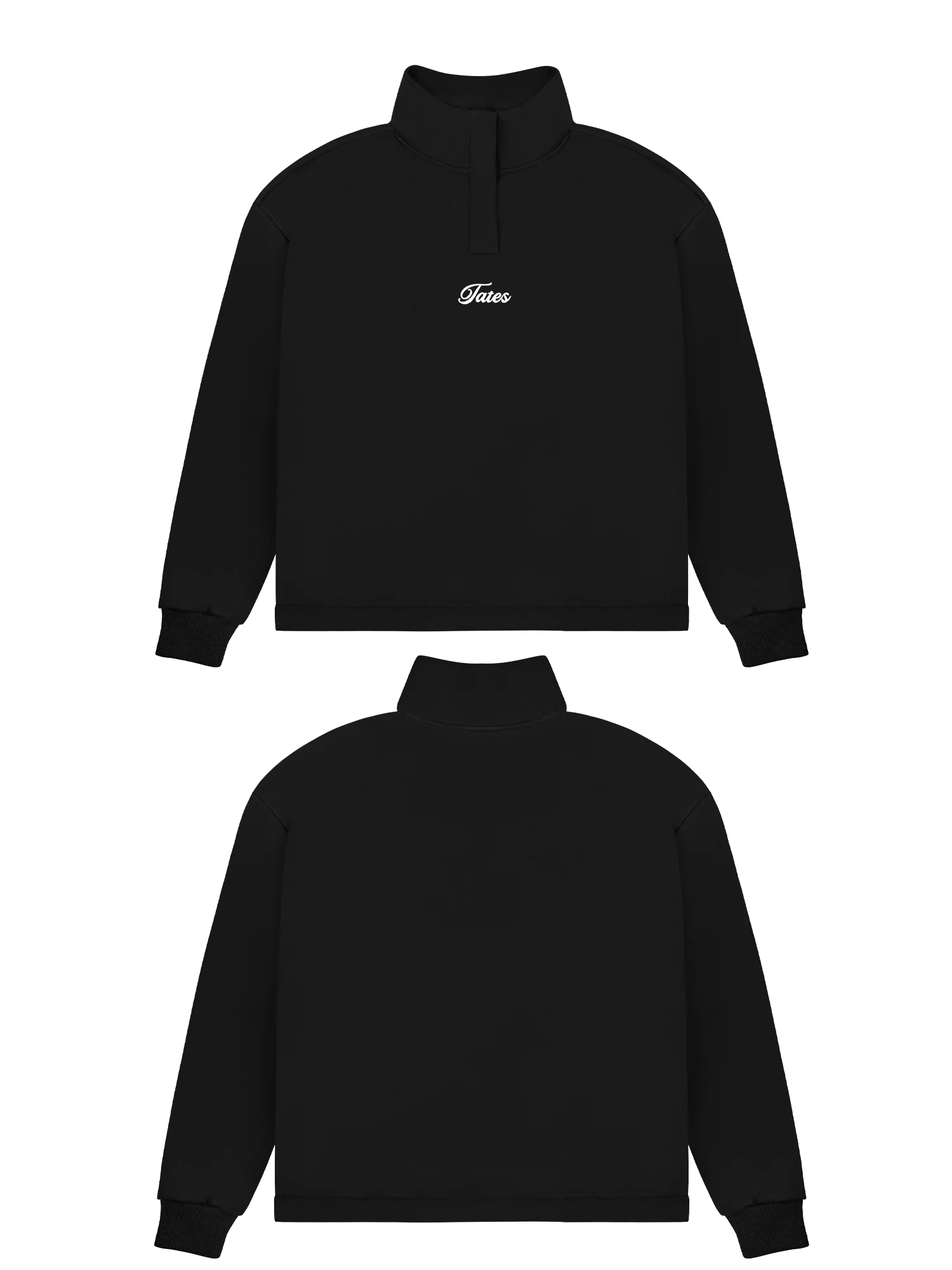 Basic (Build your own) Verstellbarer Crop Sweater – Schwarz
