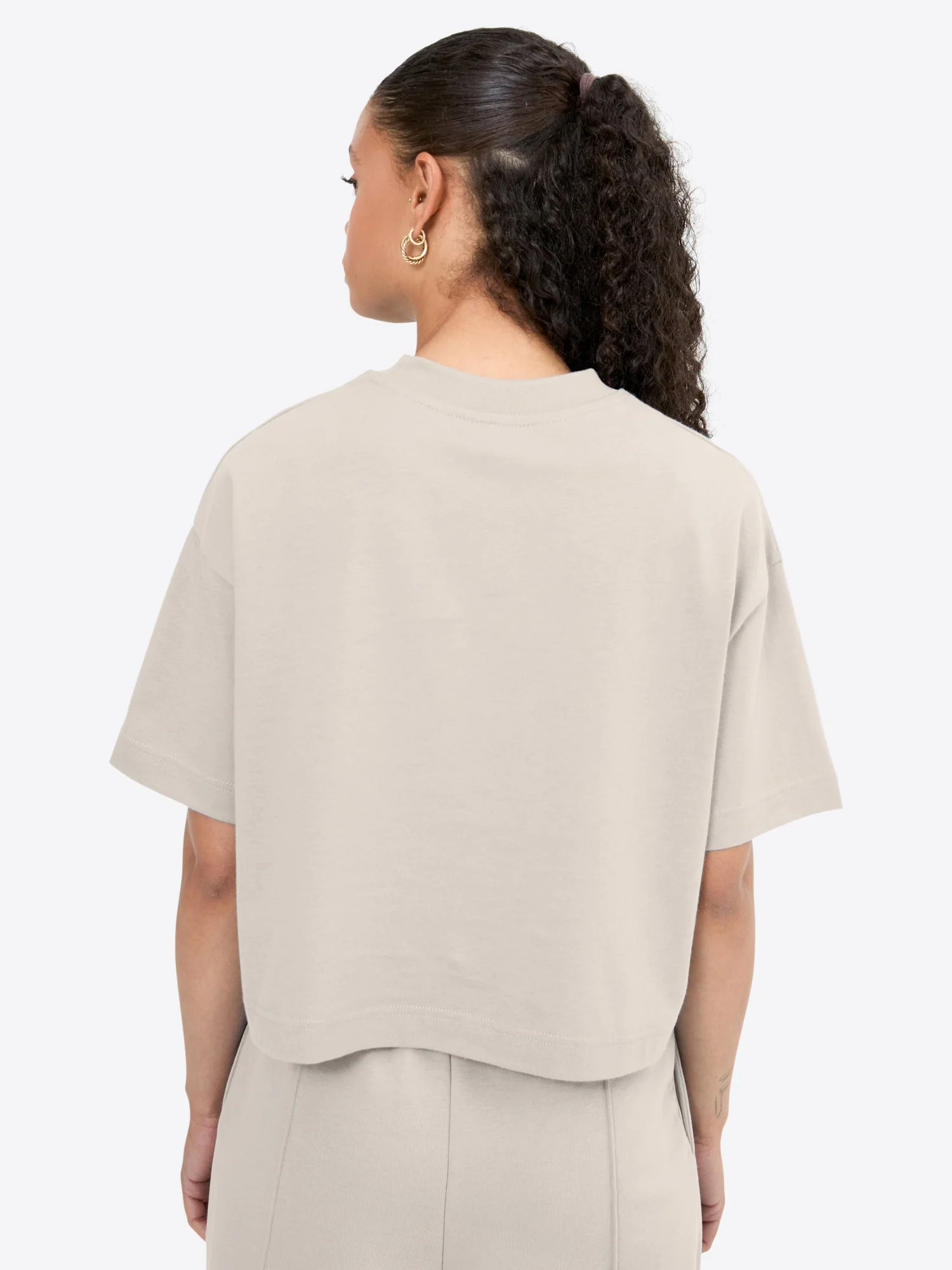 Crop T-Shirt – Beige - Image 4