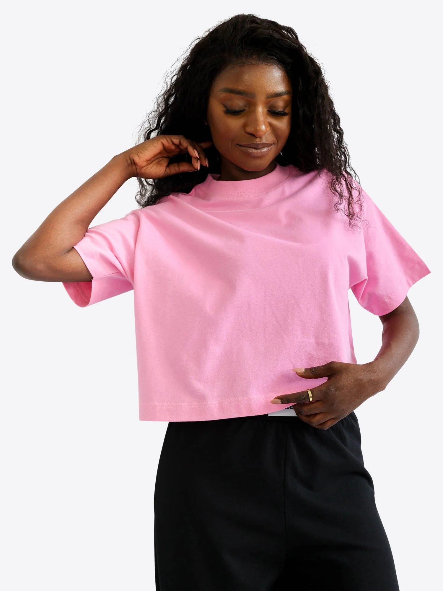 Crop T-Shirt – Bubble pink