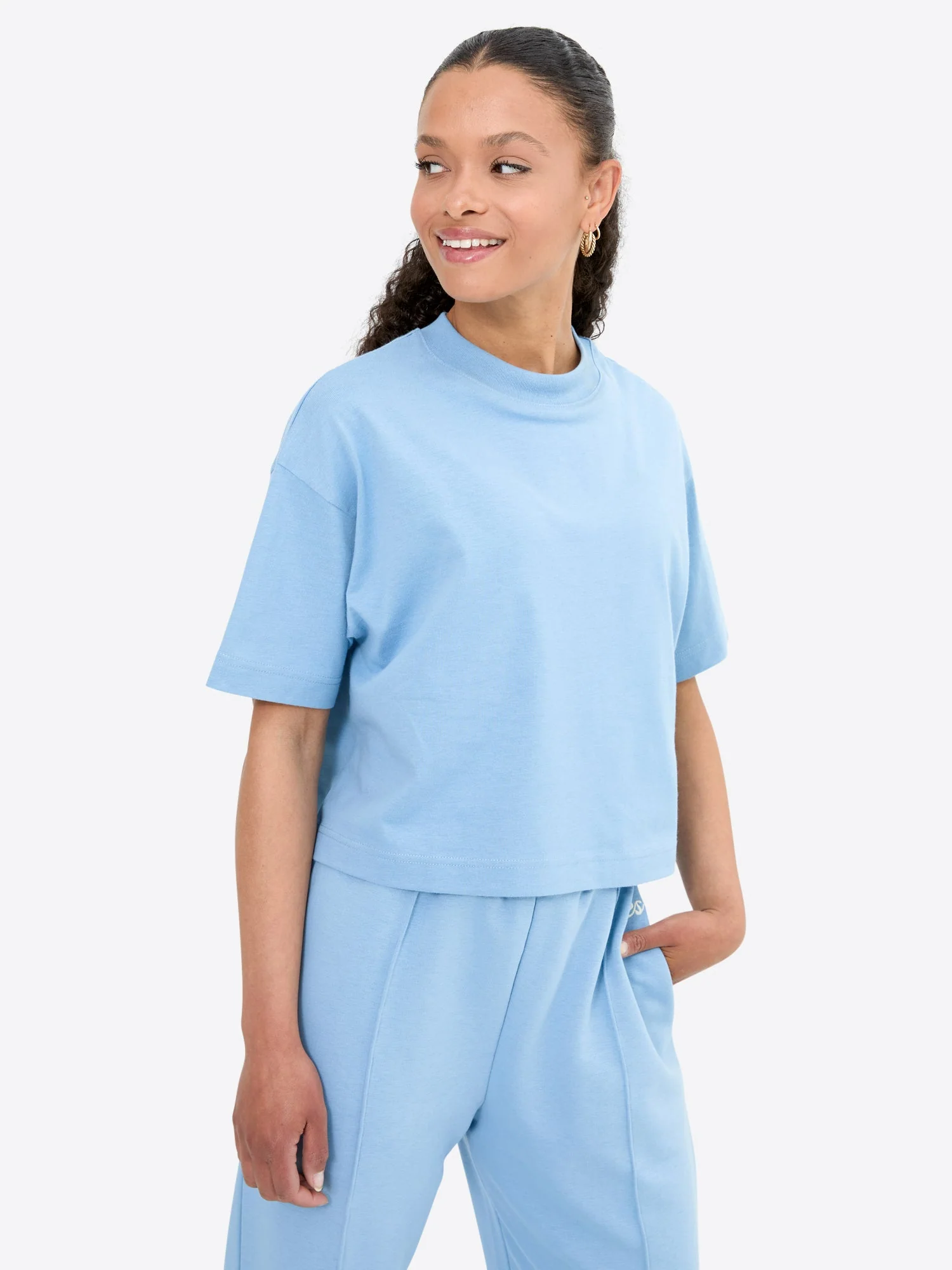 Crop T-Shirt – Dusty Blue