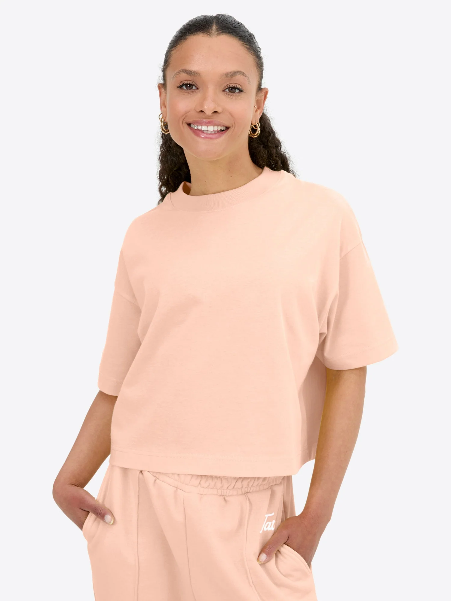 Crop T-Shirt – Peach