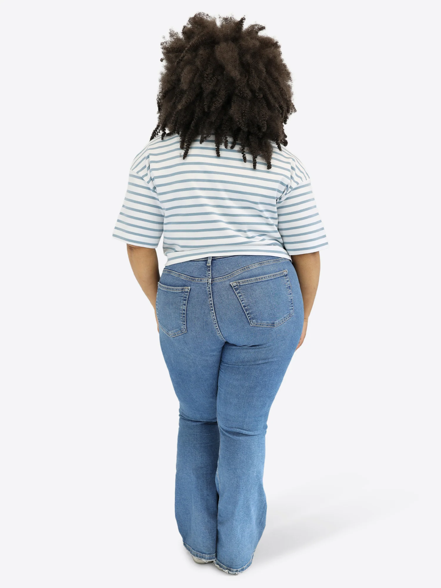 Crop T-Shirt mit Streifen - Blau - Image 7