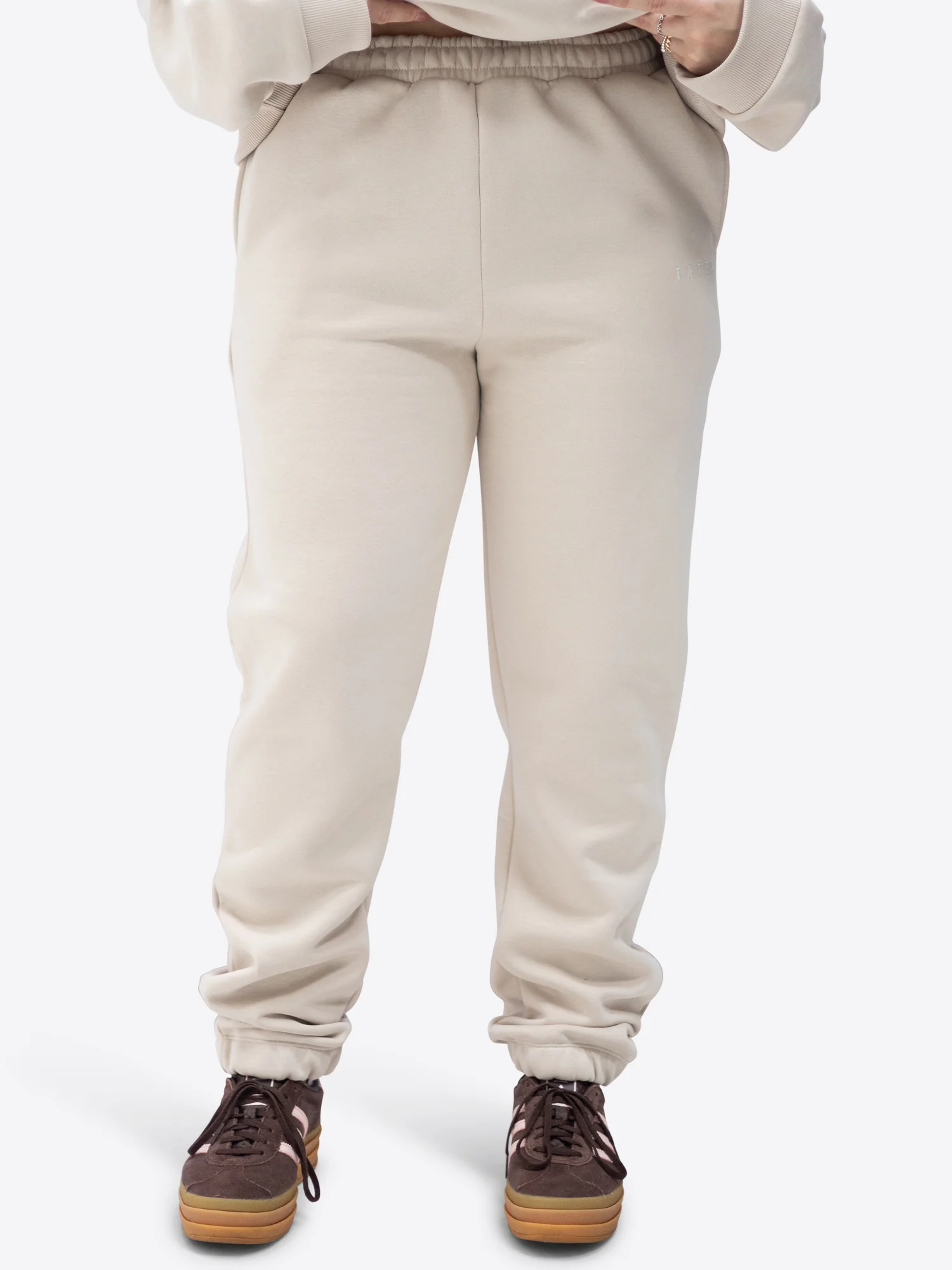 Jogginghose mit engem Bein – Beige - Image 3
