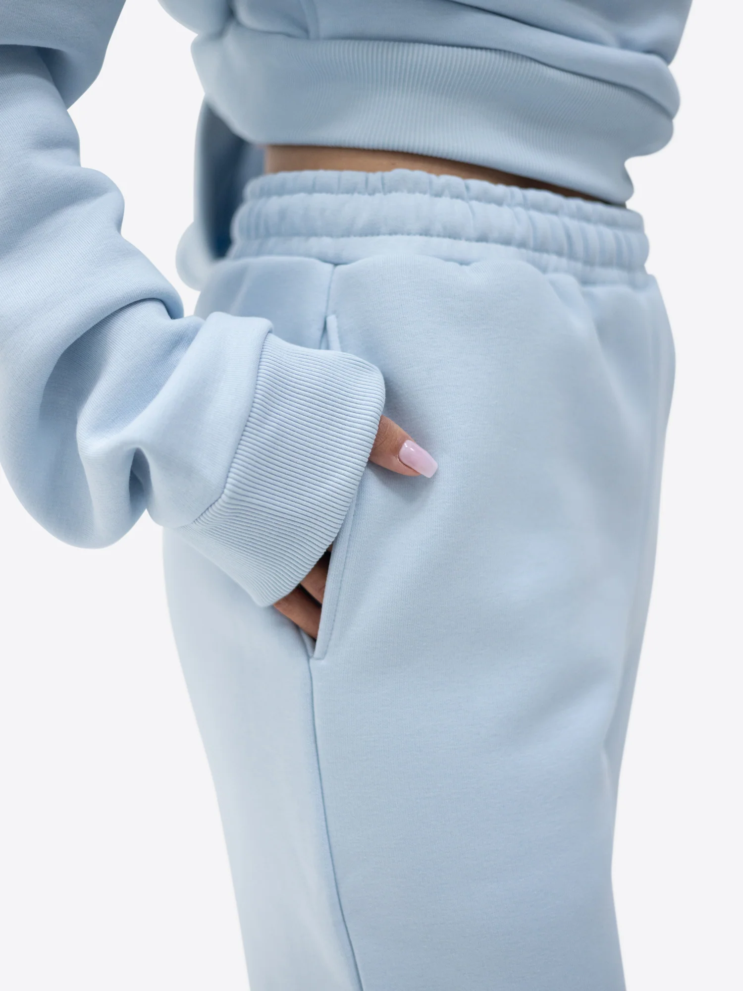 Jogginghose mit engem Bein – Hellblau - Image 3