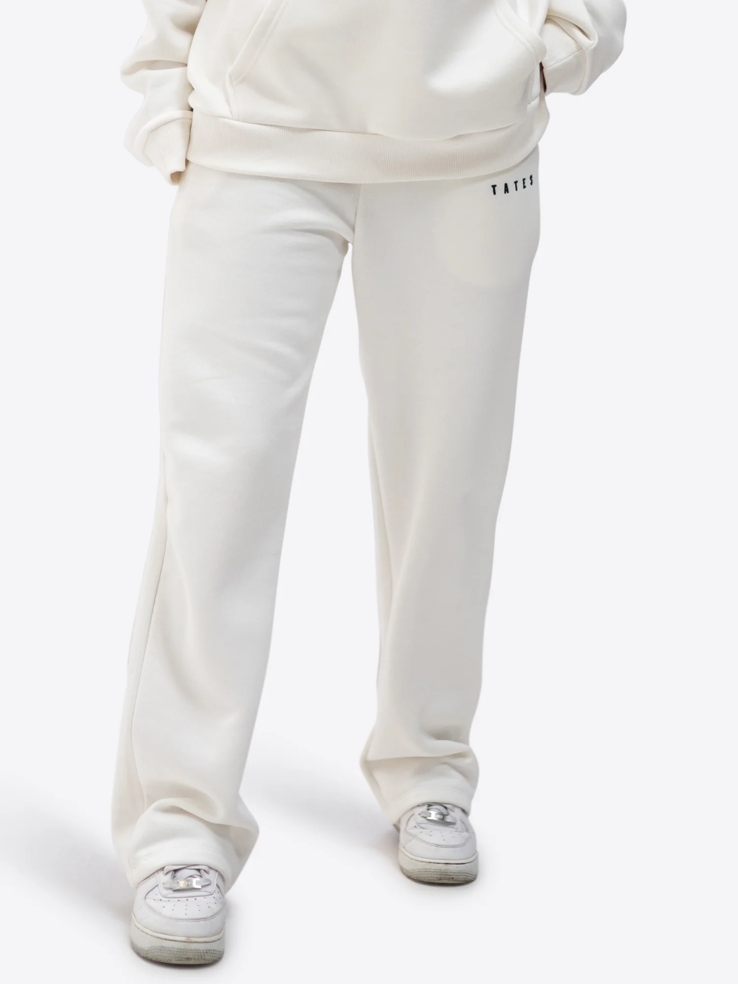 Jogginghose mit weitem Bein – Off white
