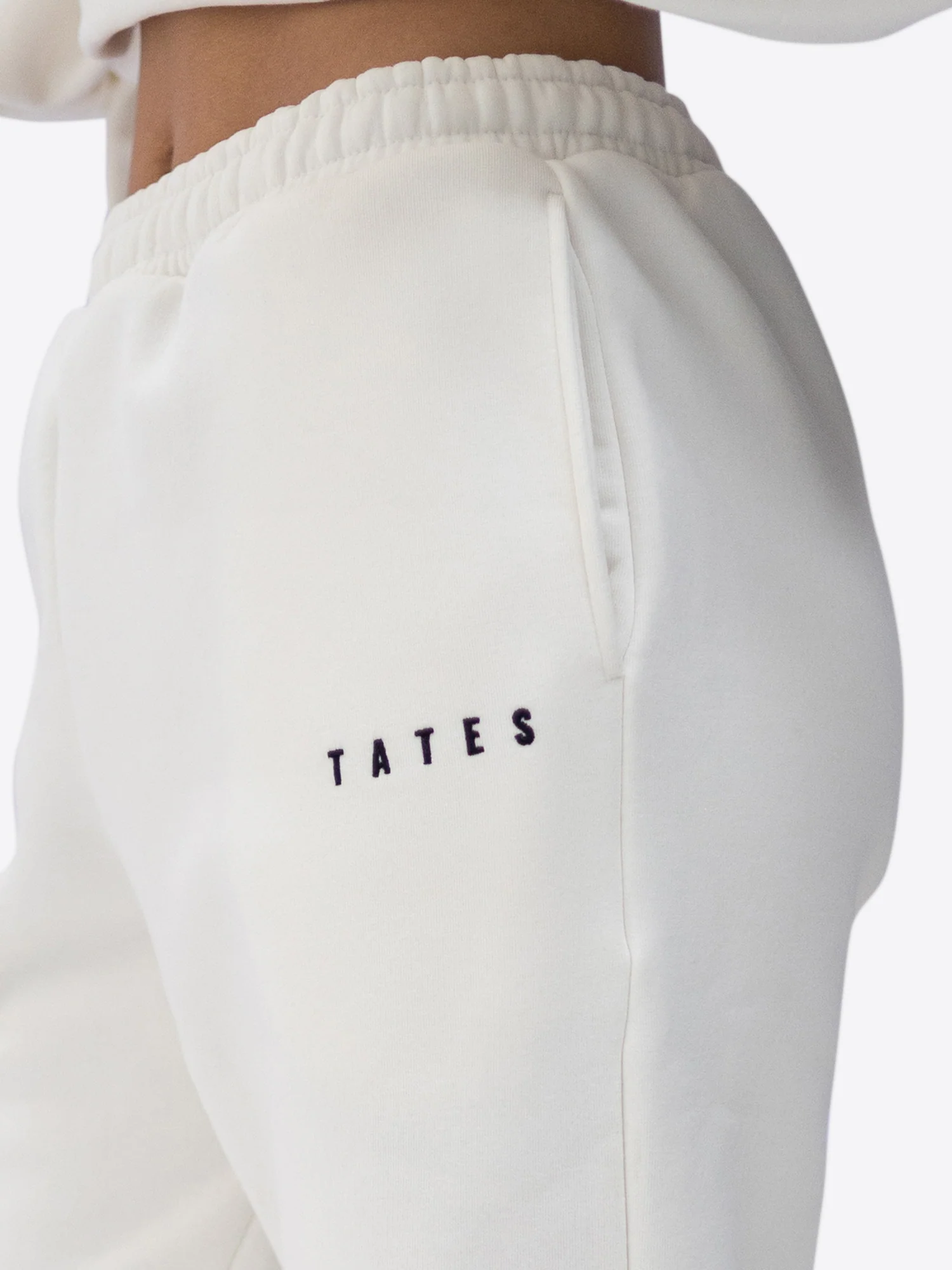 Jogginghose mit weitem Bein – Off white - Image 4
