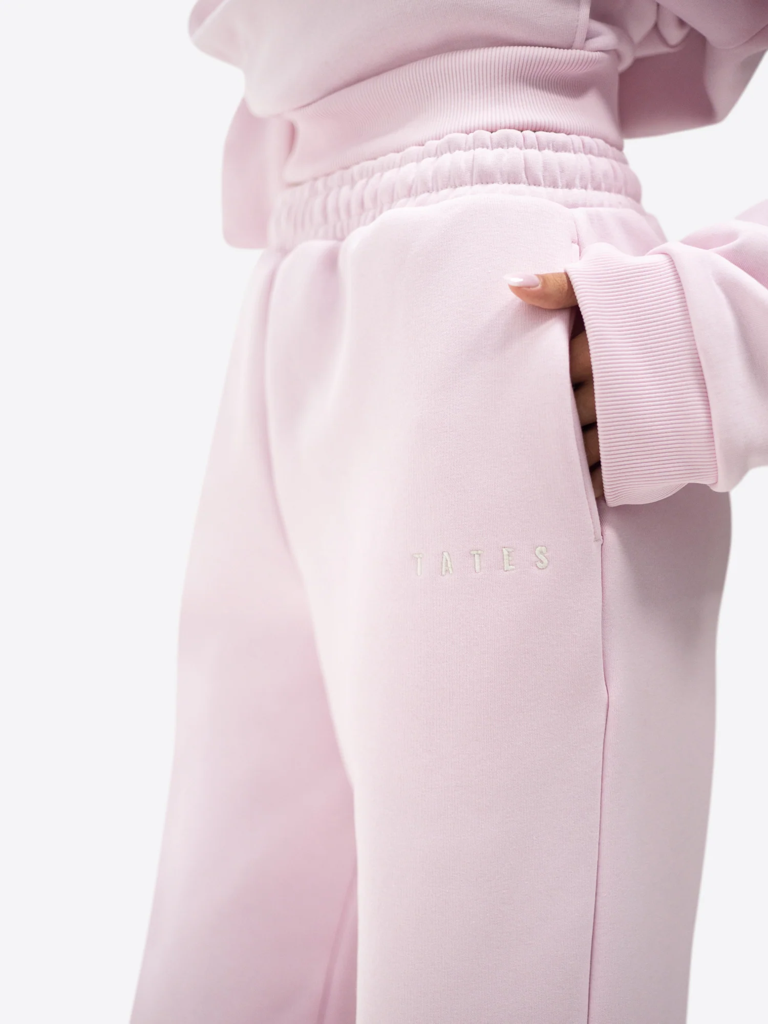 Jogginghose mit weitem Bein – Rosa - Image 4