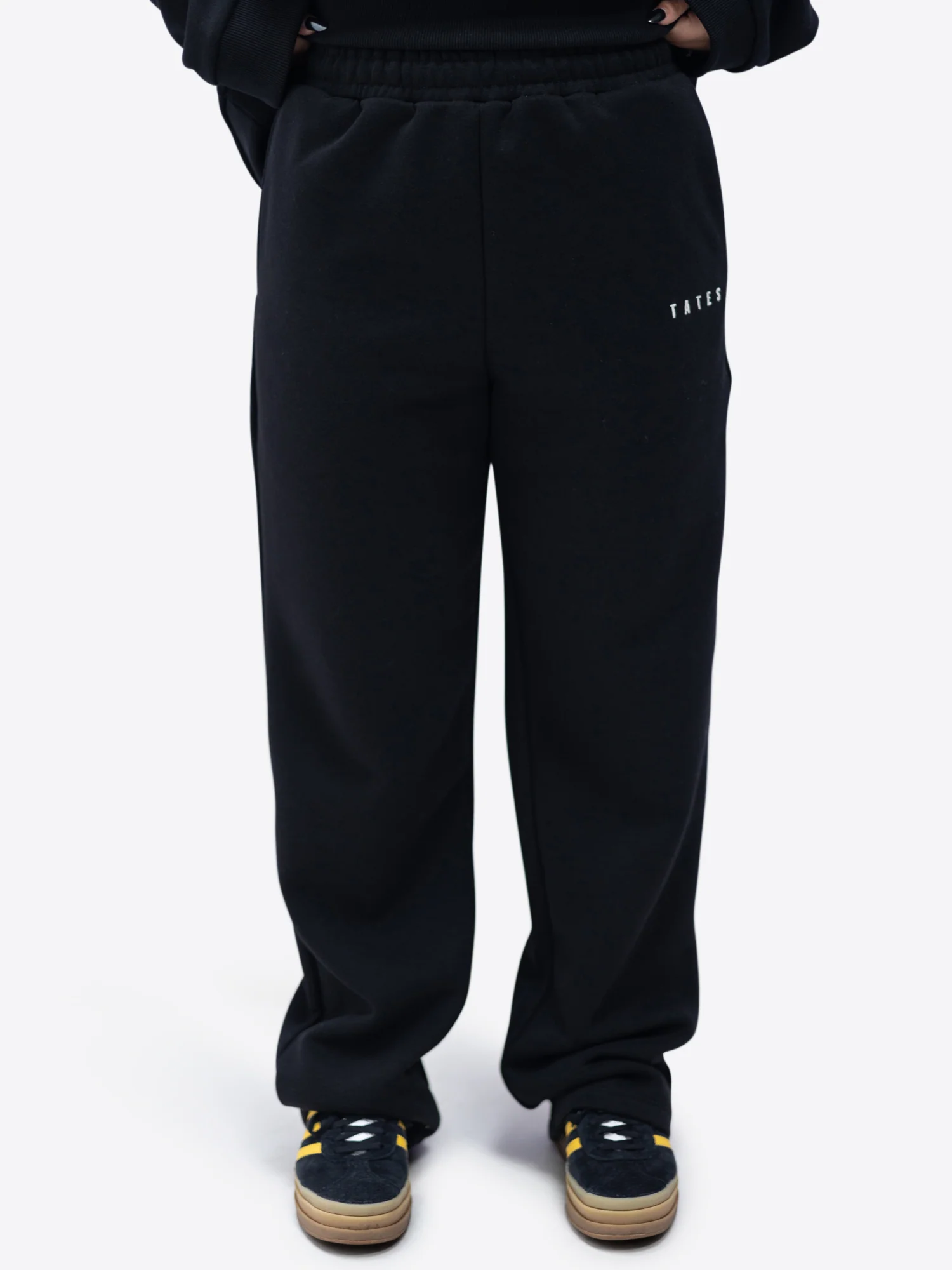 Jogginghose mit weitem Bein – Schwarz