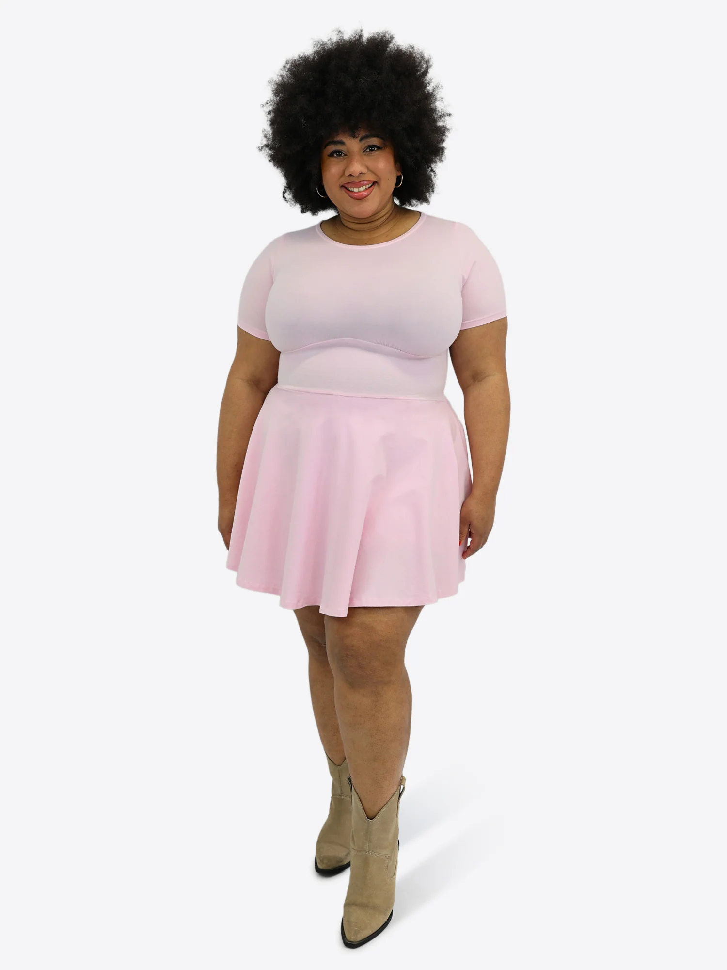 Mini Skort Kleid – Rosa - Image 6