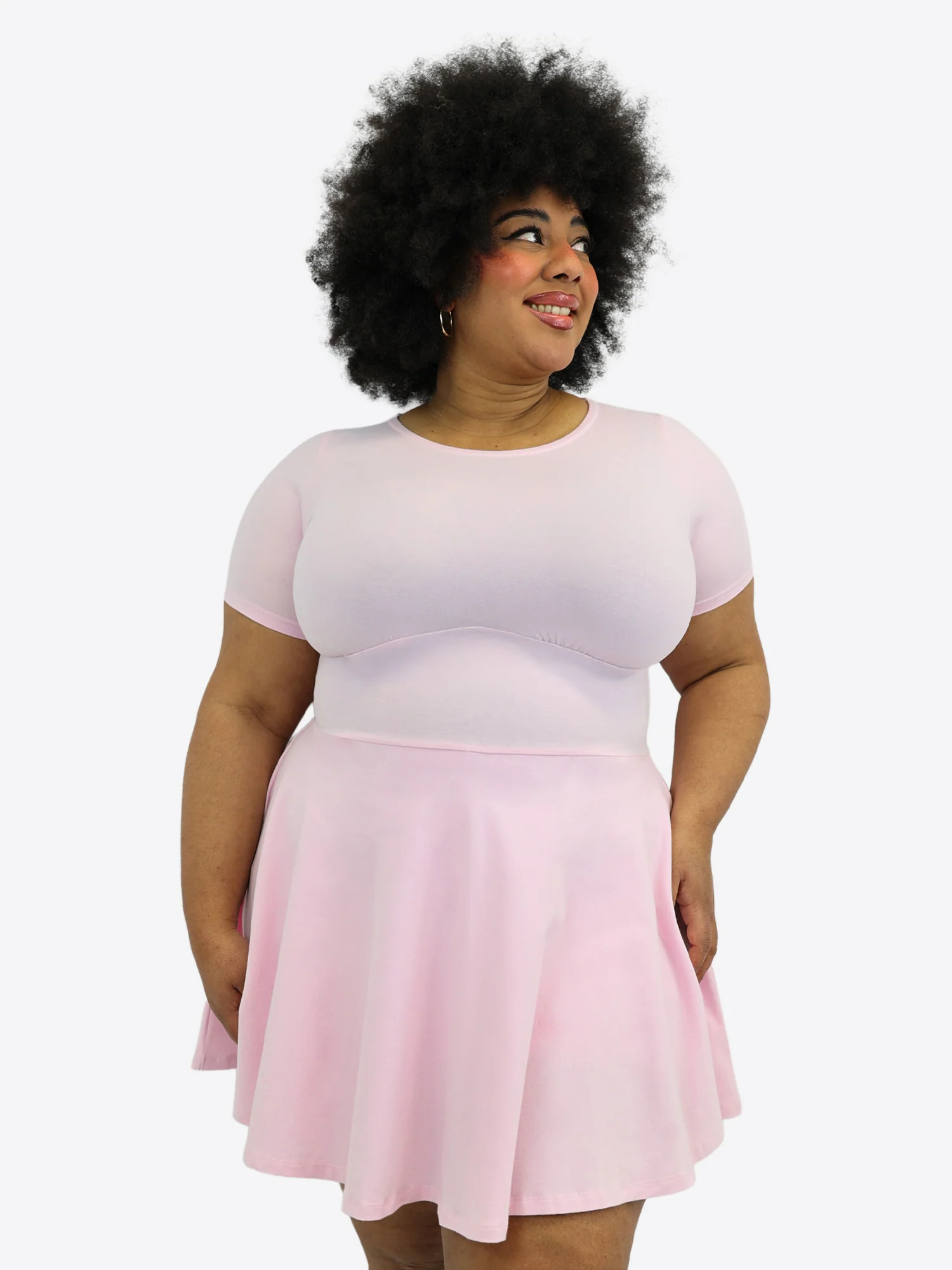 Mini Skort Kleid – Rosa - Image 7