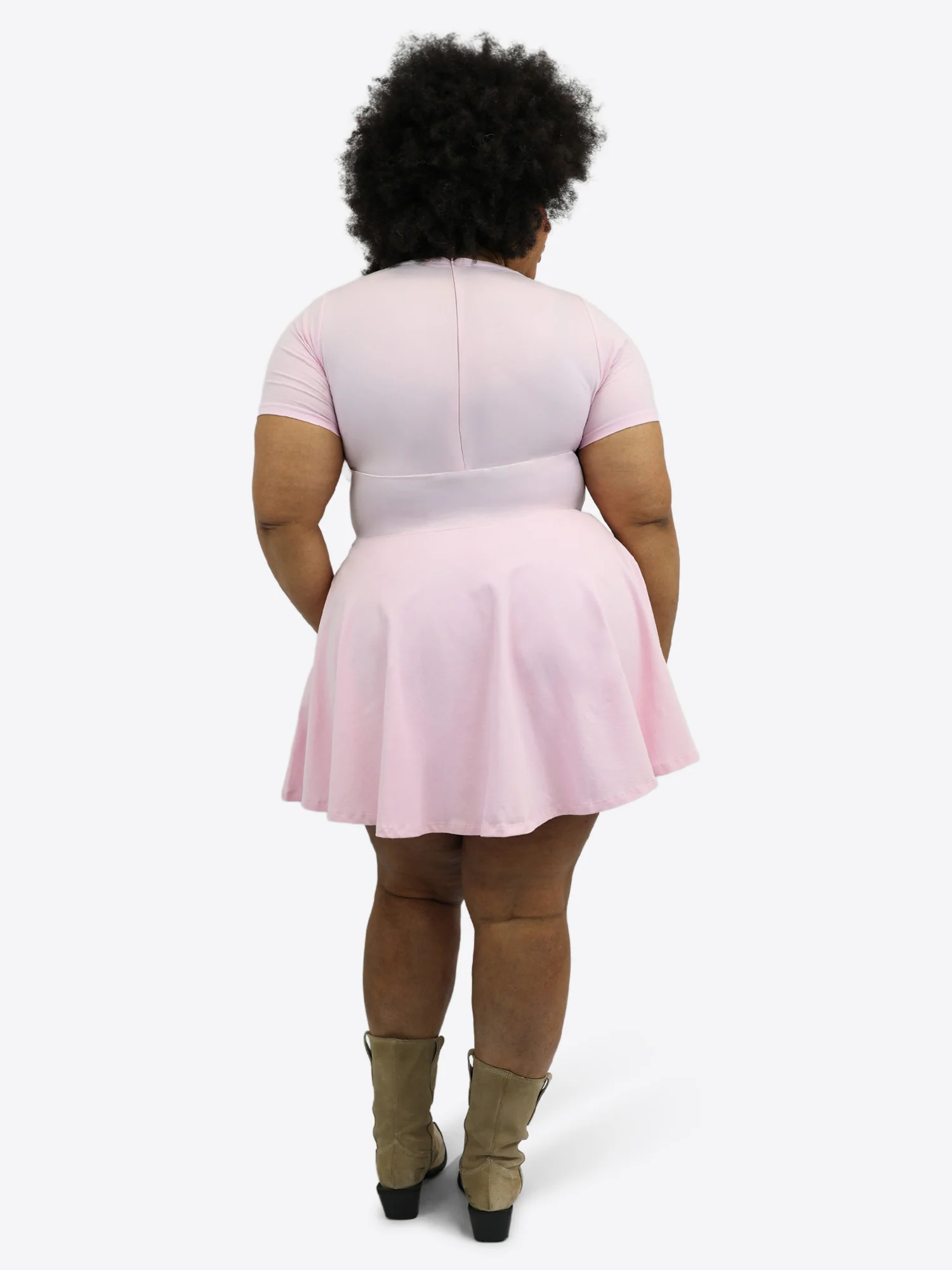 Mini Skort Kleid – Rosa - Image 9
