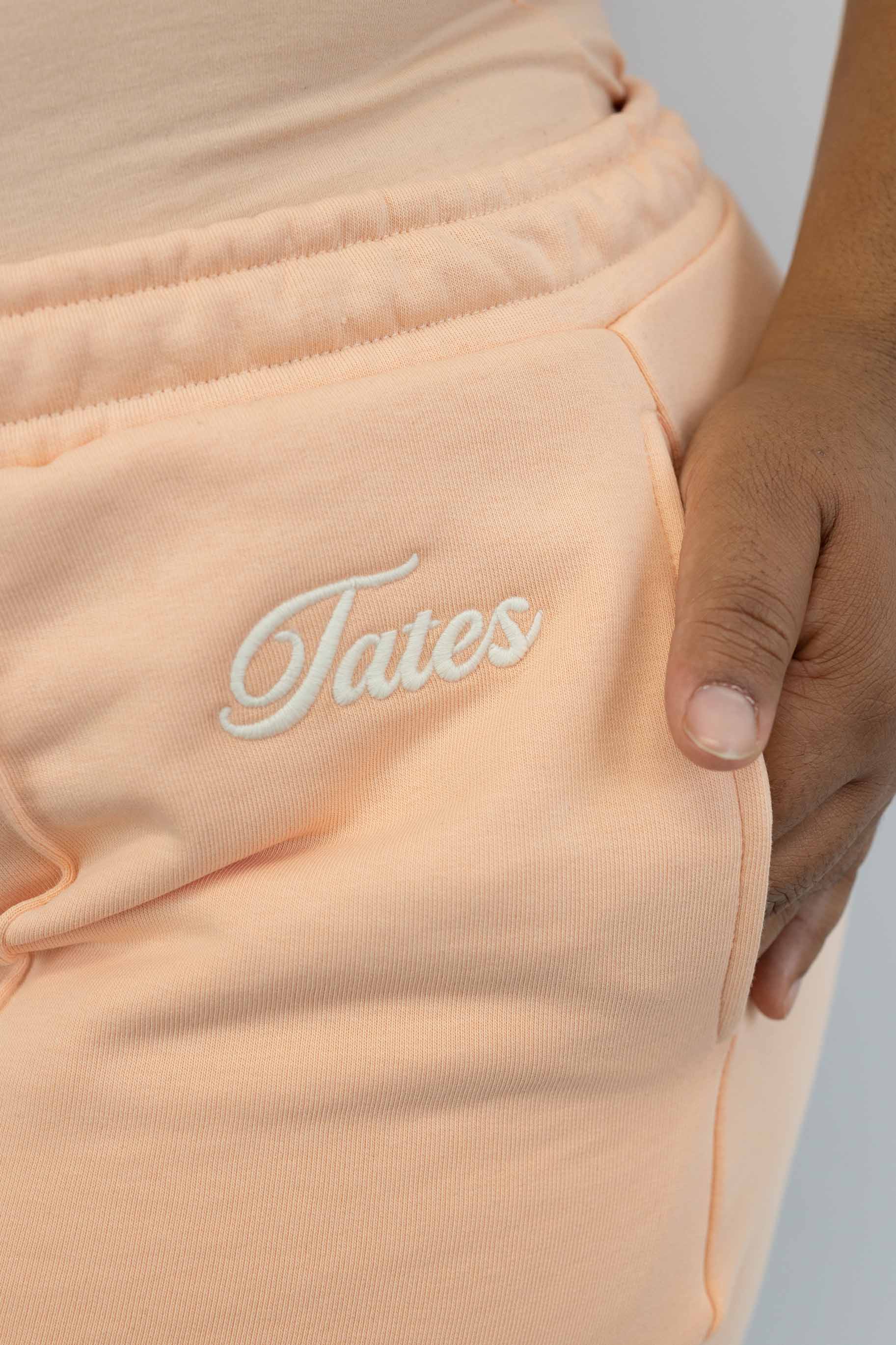 Light Jogginghose kurz mit Biese – Peach - Image 3