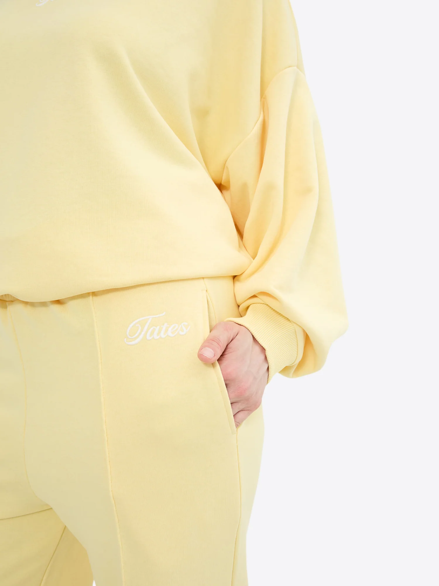 Light Jogginghose mit Biese – Butter Yellow - Image 3