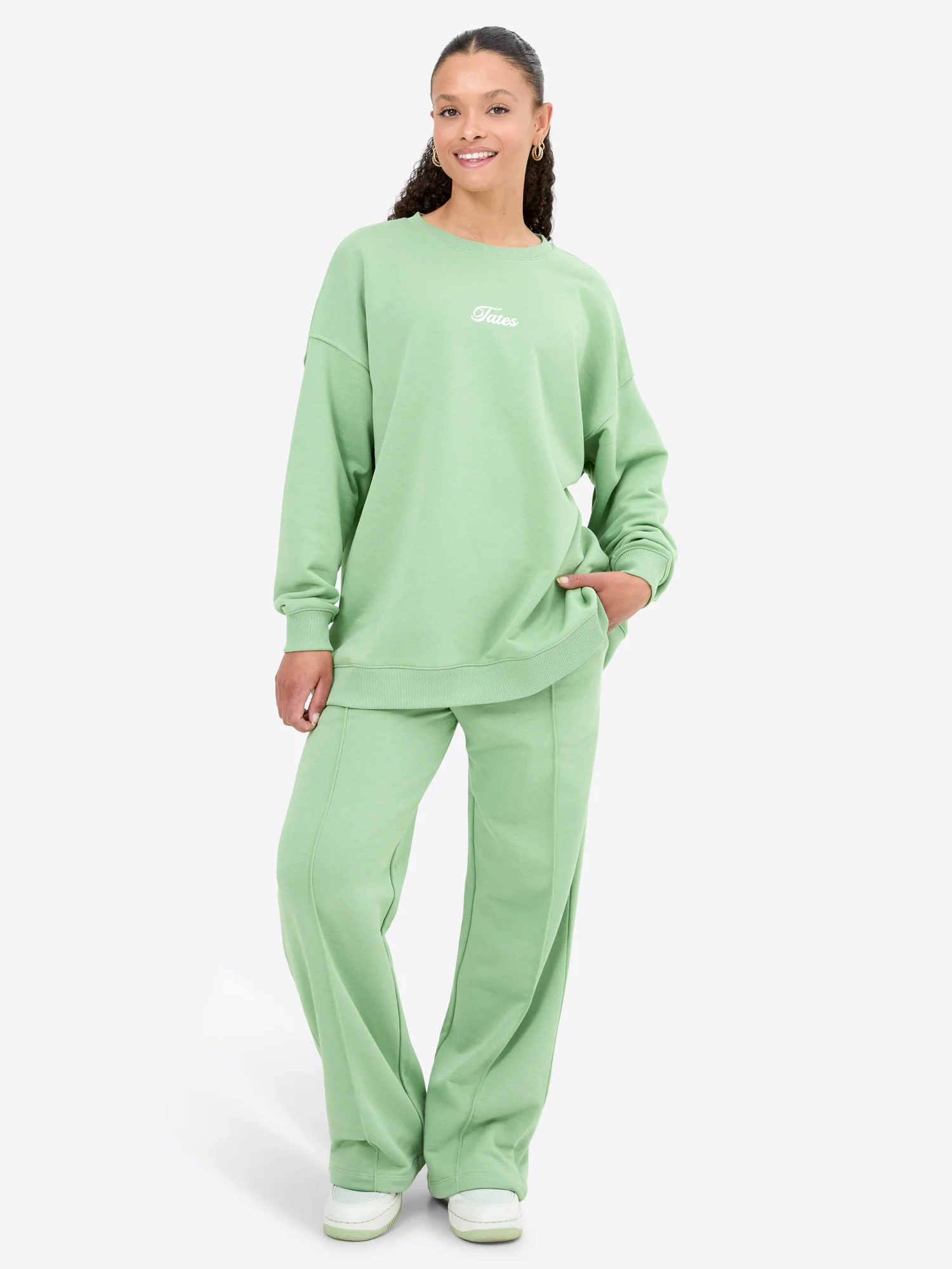 Light Jogginghose mit Biese – Matcha