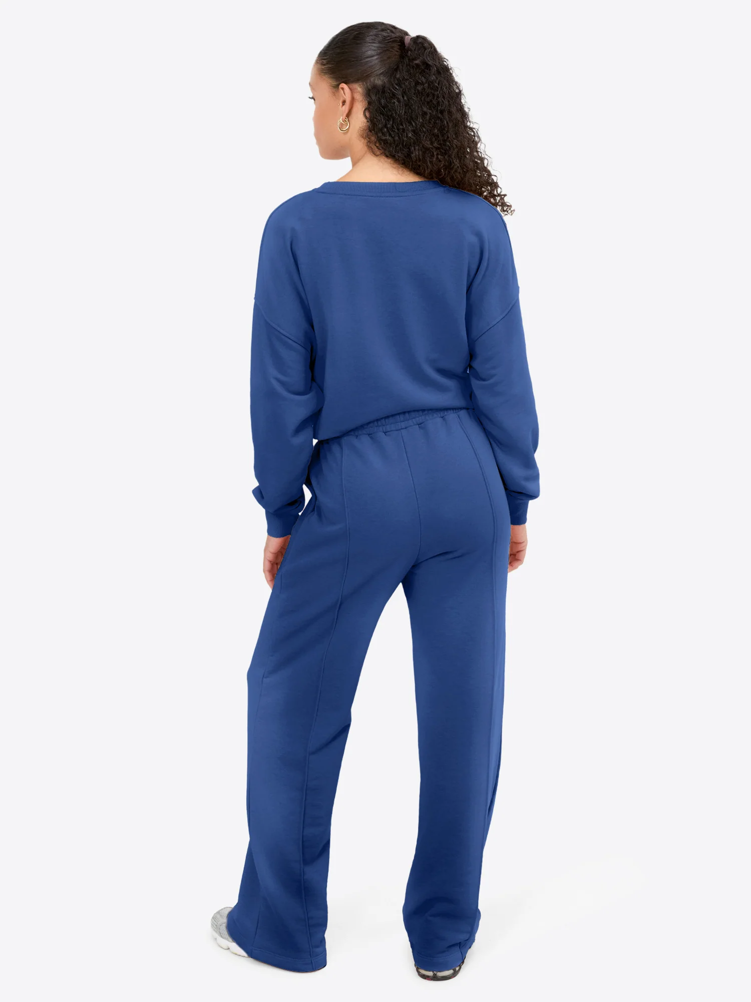 Light Jogginghose mit Biese – Navy - Image 4