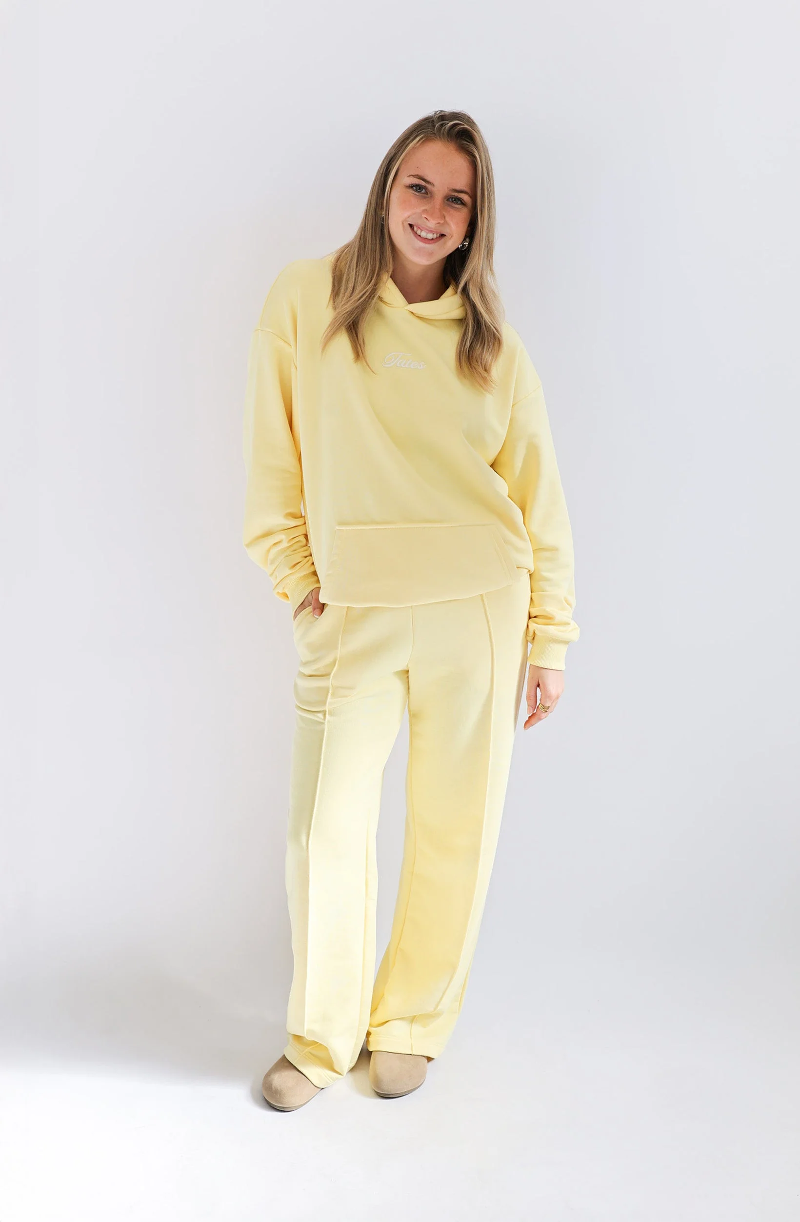 Light Regular Waistband Hoodie – Butter Yellow - Image 3