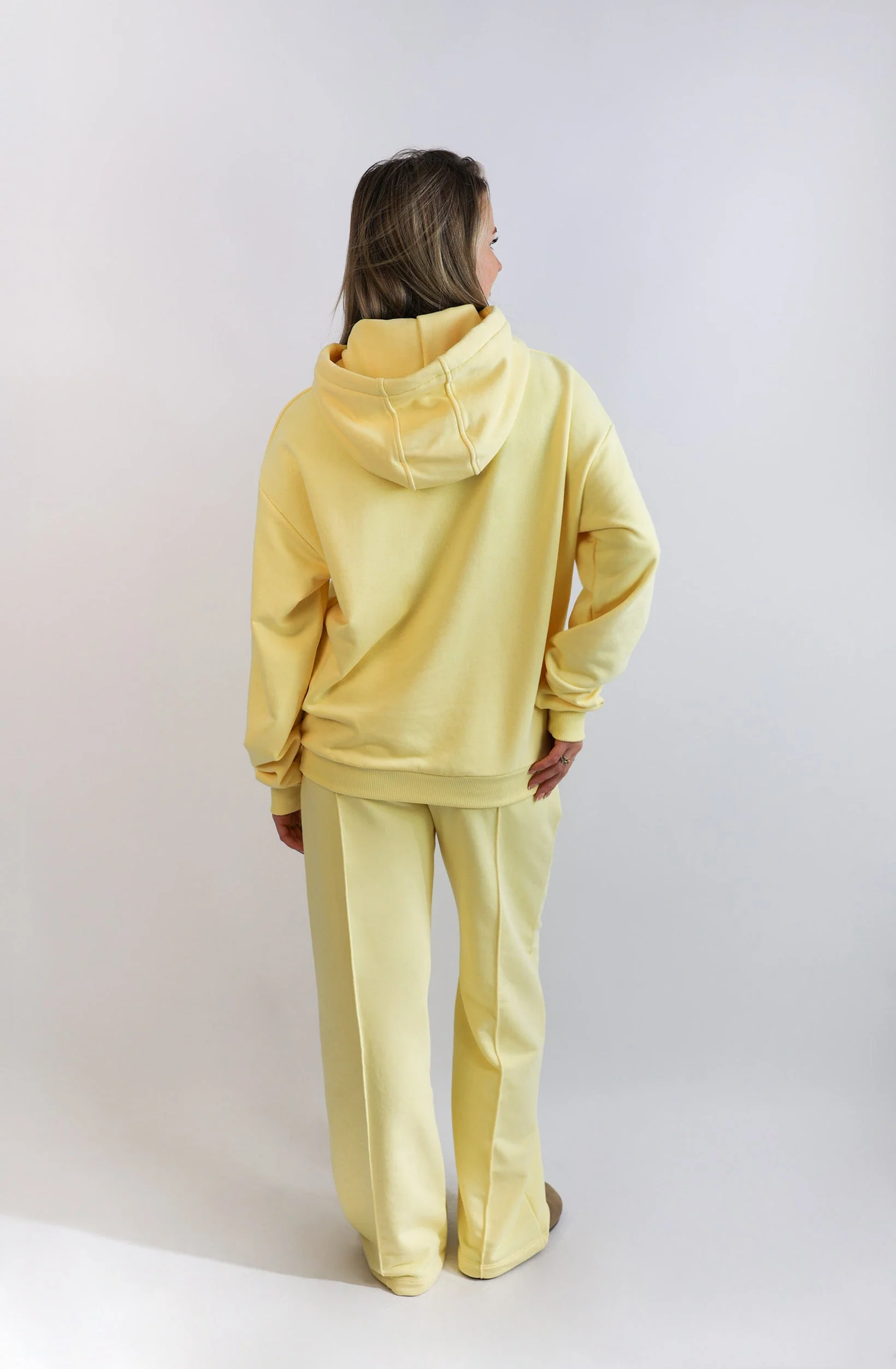 Light Regular Waistband Hoodie – Butter Yellow - Image 4