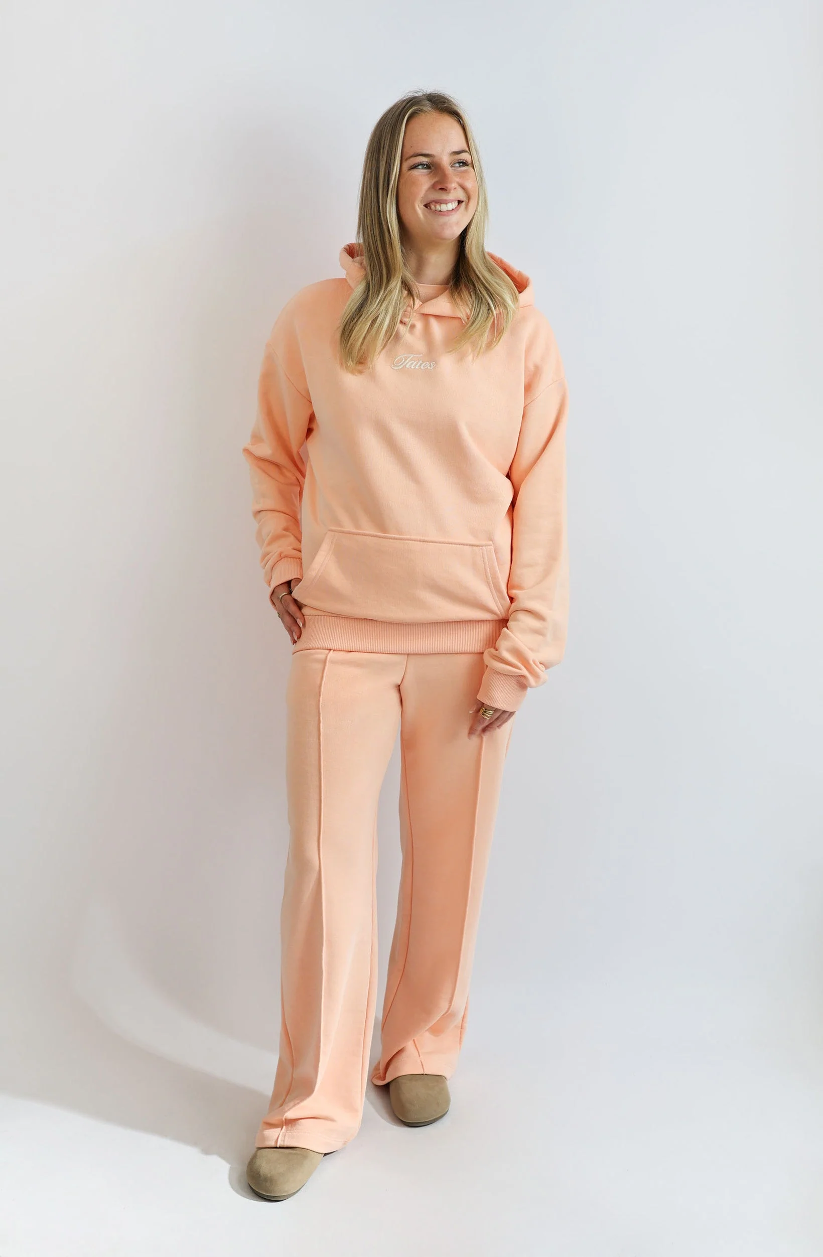 Light Regular Waistband Hoodie – Peach - Image 3