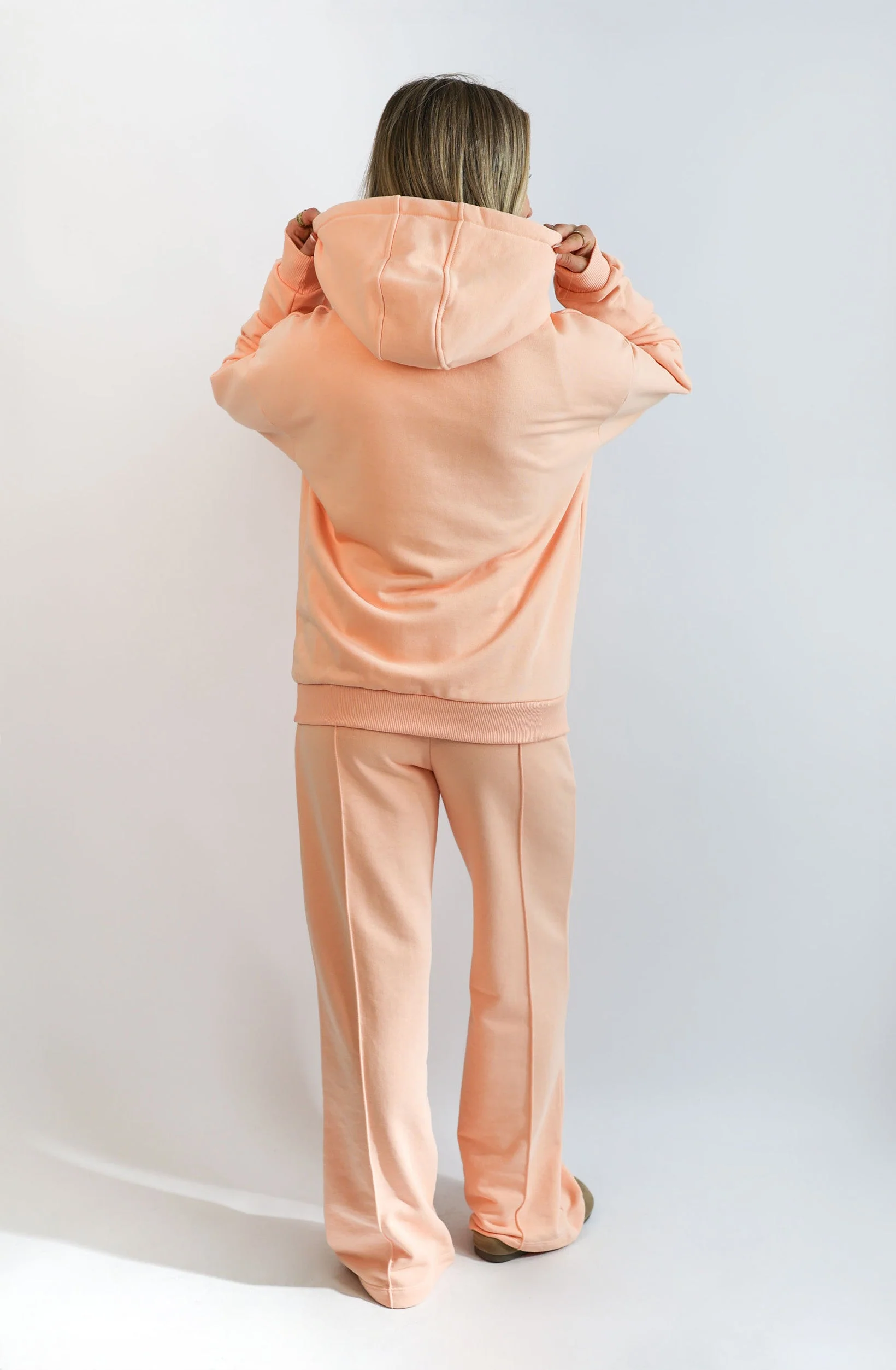 Light Regular Waistband Hoodie – Peach - Image 4