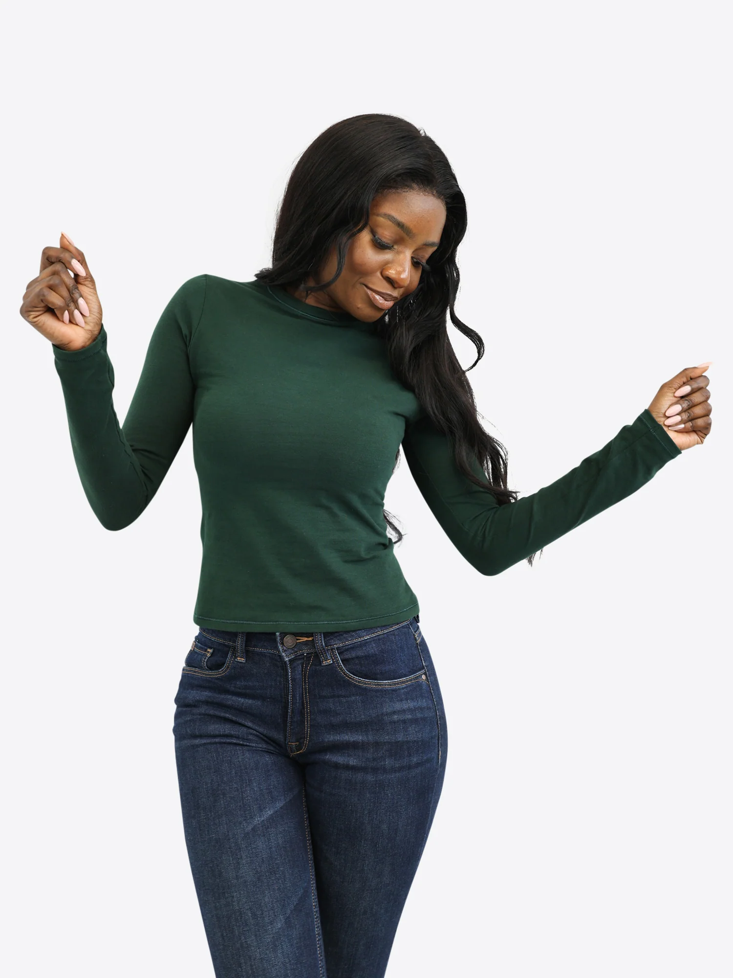 Slim Longsleeve – Pine Green - Image 3