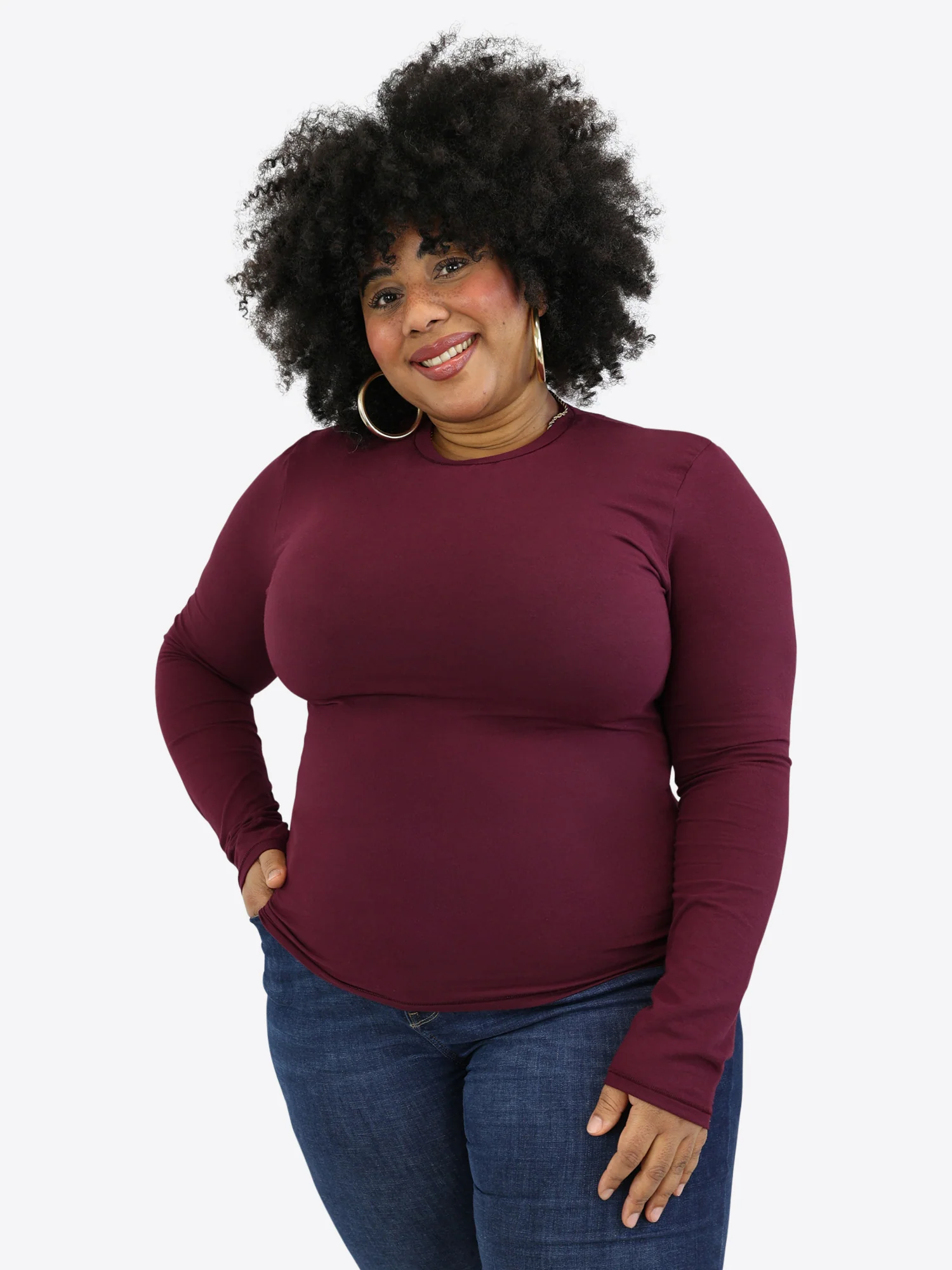 Slim Longsleeve – Plum - Image 3