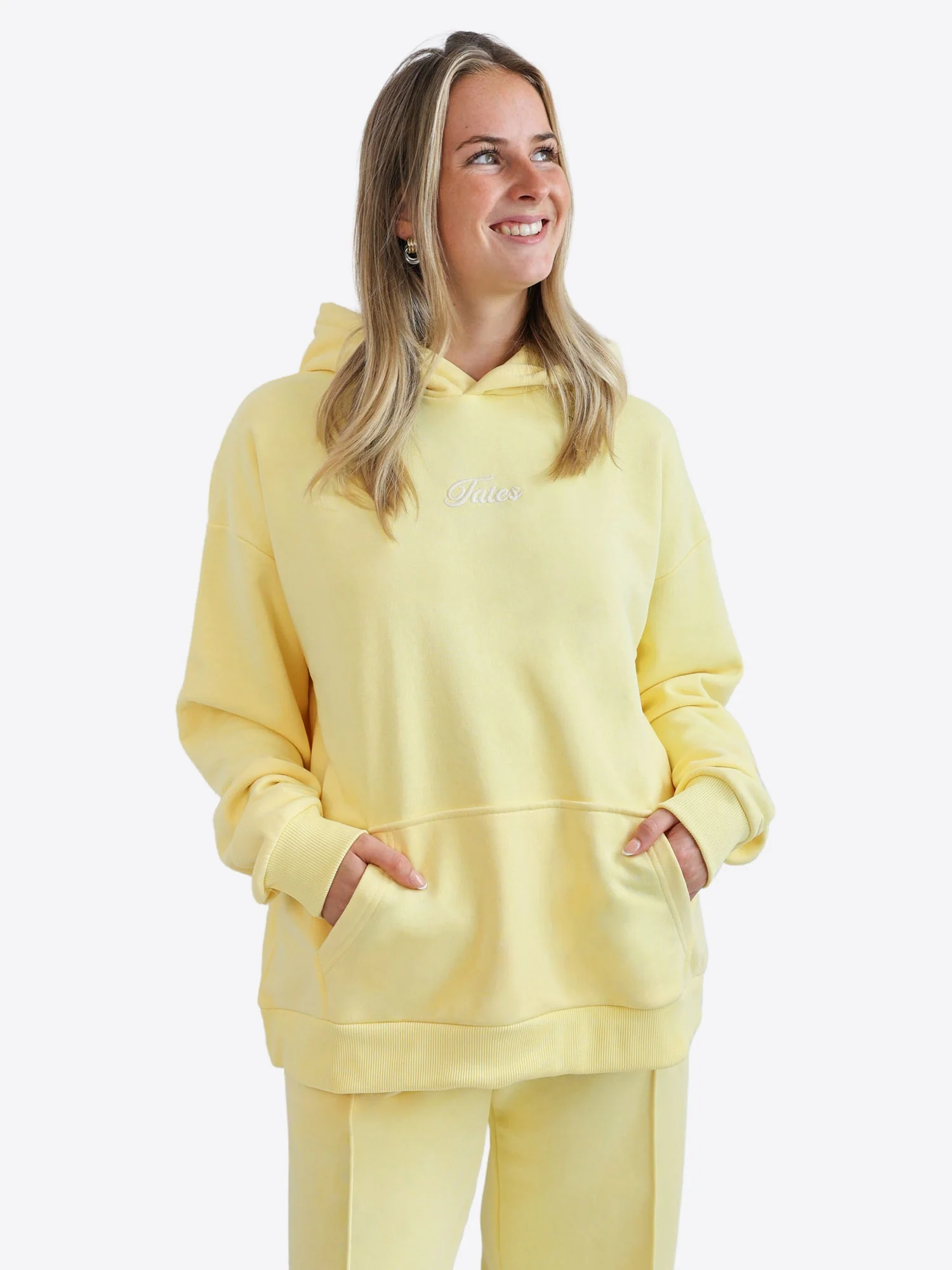 Light Wide Waistband Hoodie – Butter Yellow