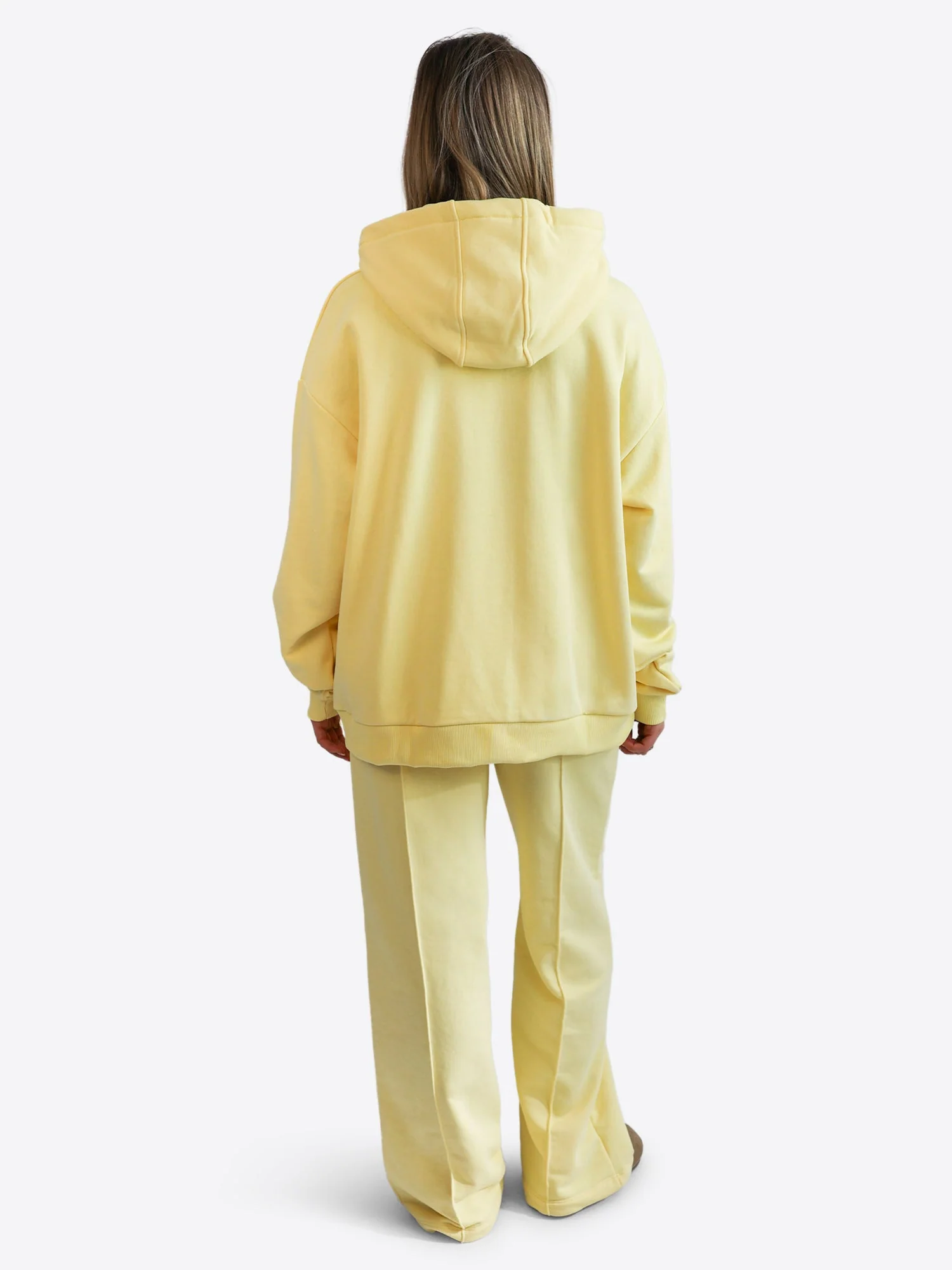 Light Wide Waistband Hoodie – Butter Yellow - Image 3