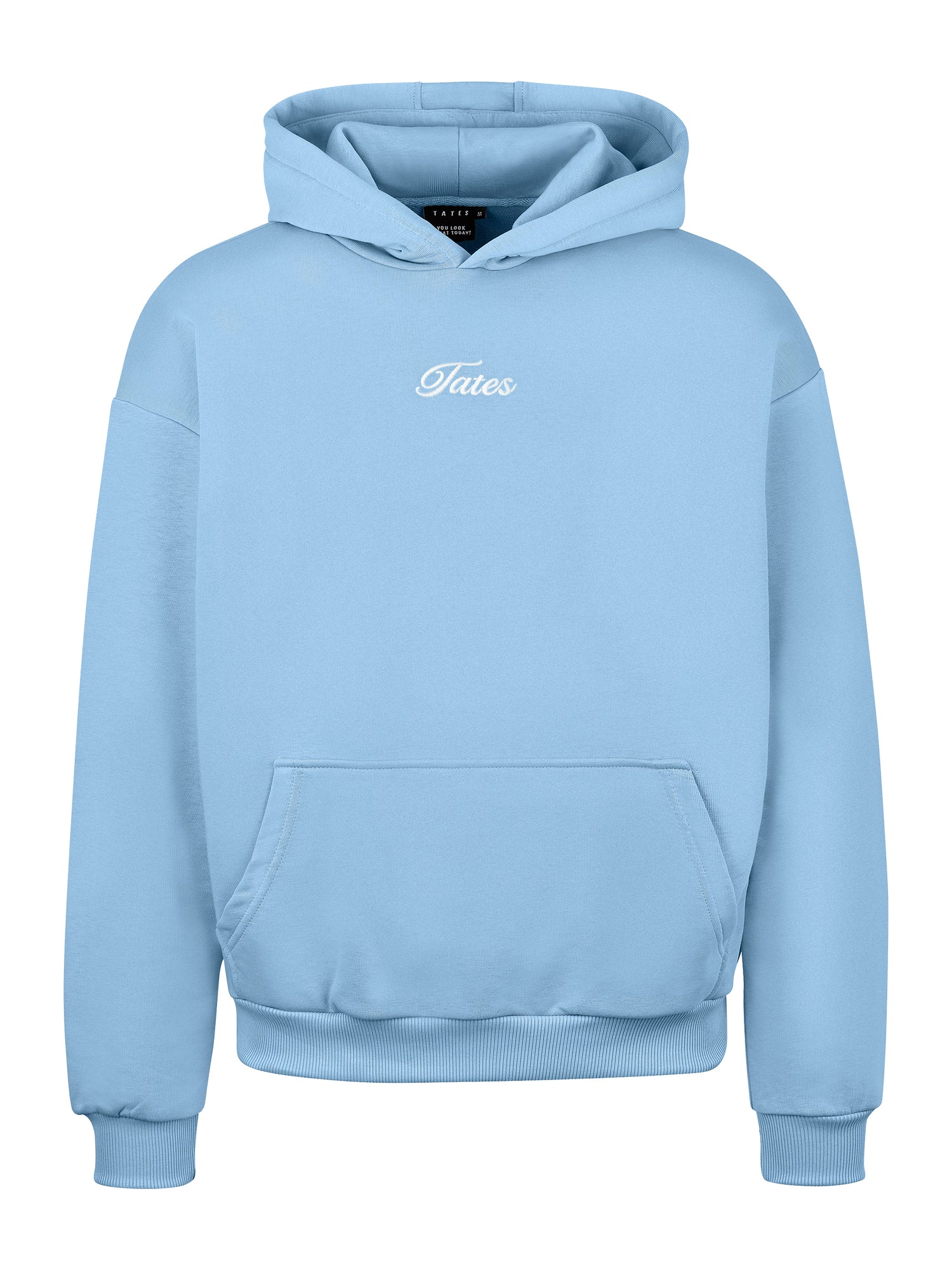 Light Wide Waistband Hoodie – Dusty Blue - Image 2
