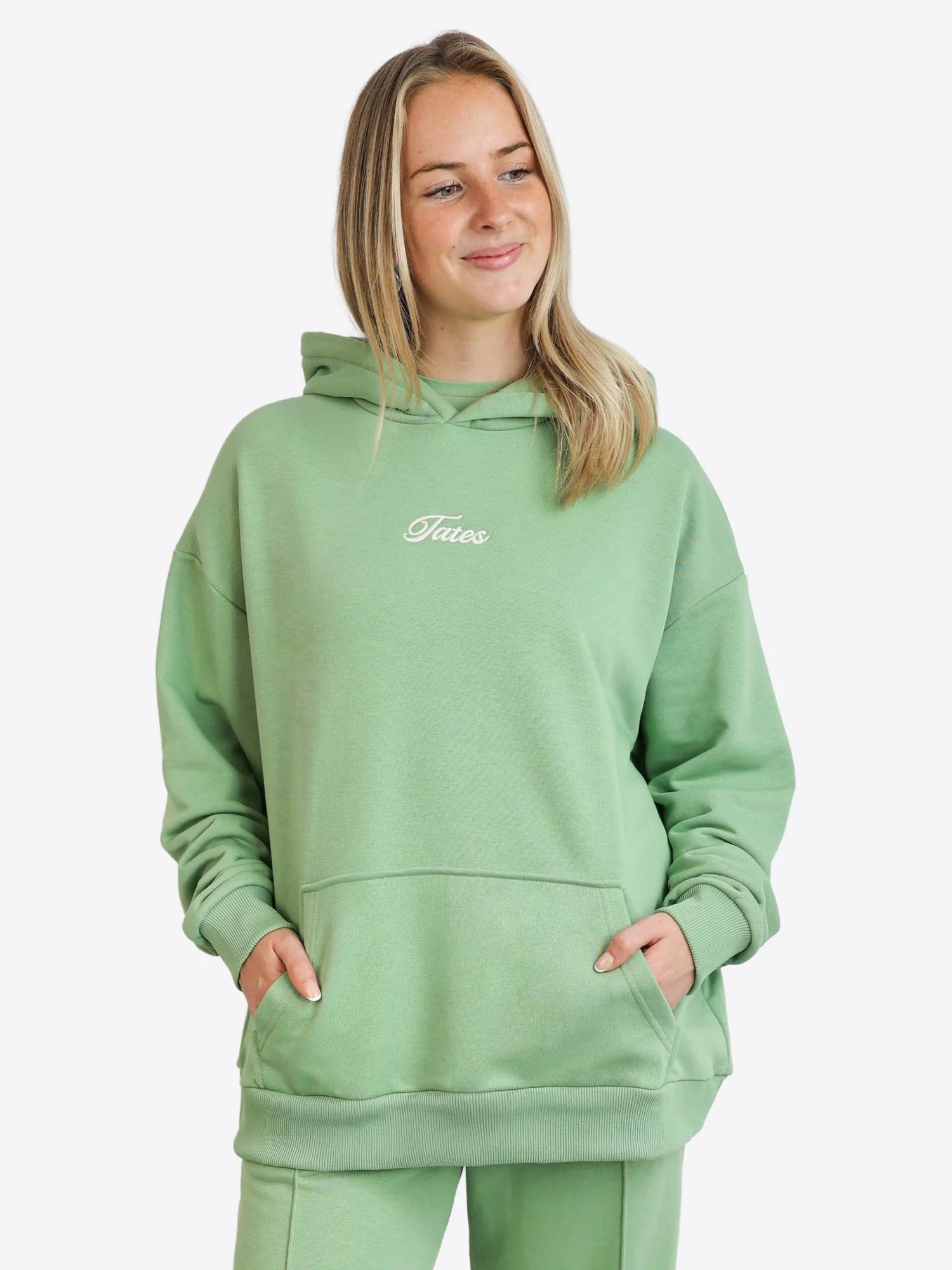 Light Wide Waistband Hoodie – Matcha