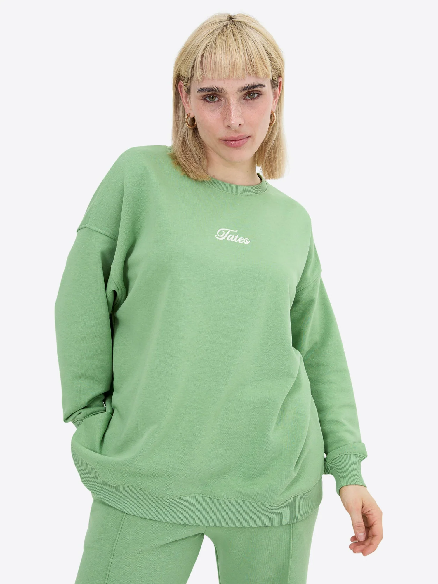 Light Wide Waistband Sweater – Matcha