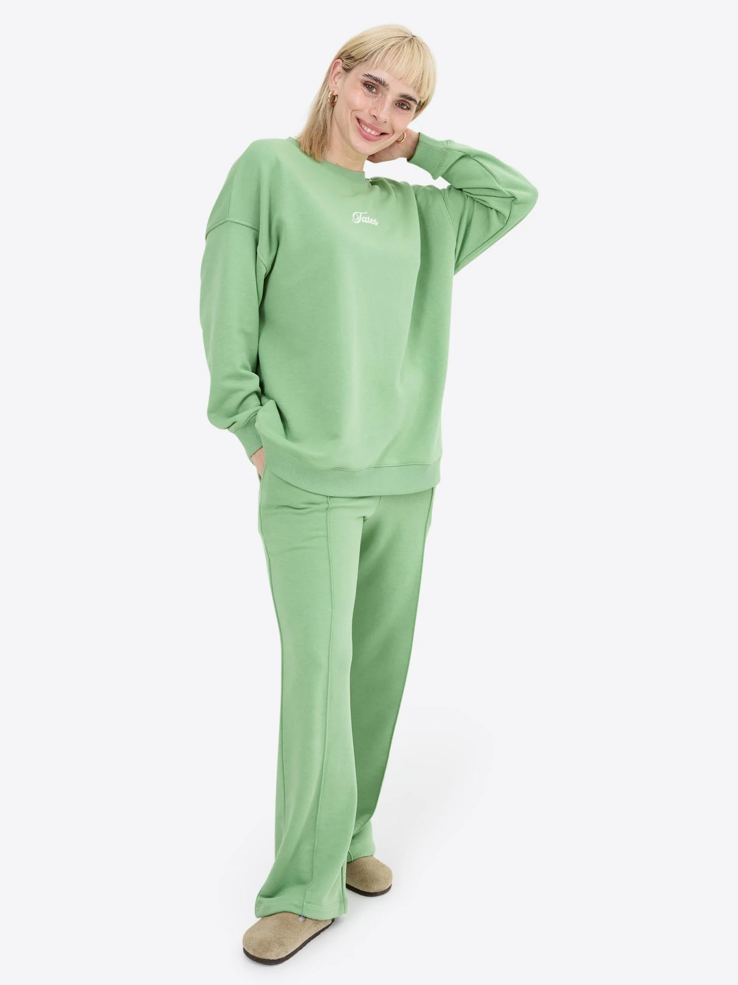 Light Wide Waistband Sweater – Matcha - Image 3