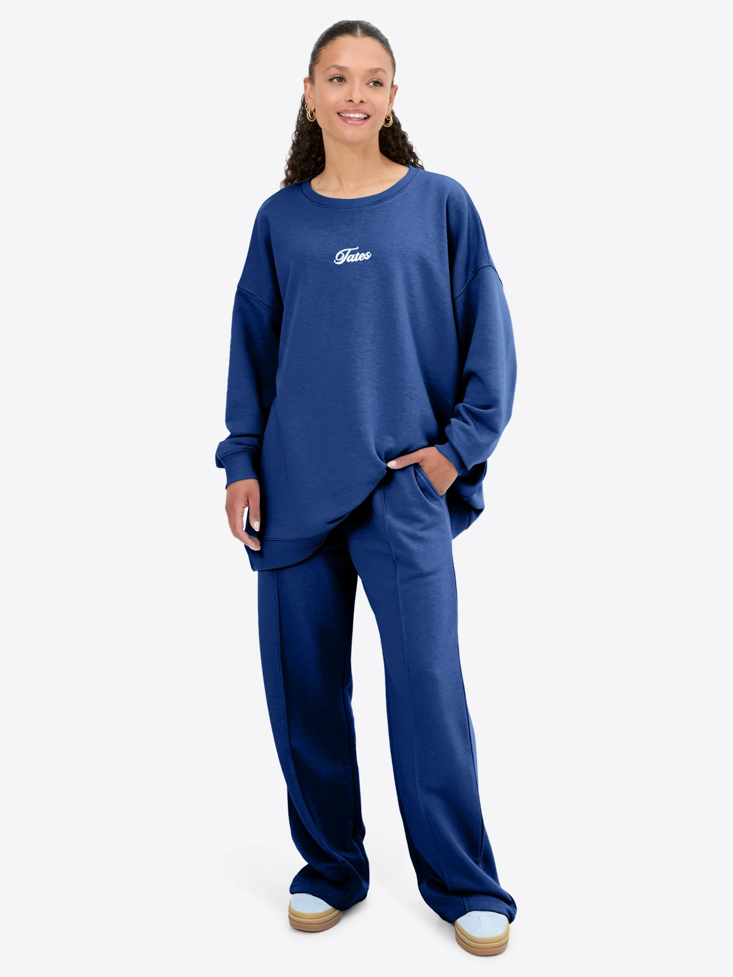Light Wide Waistband Sweater – Navy