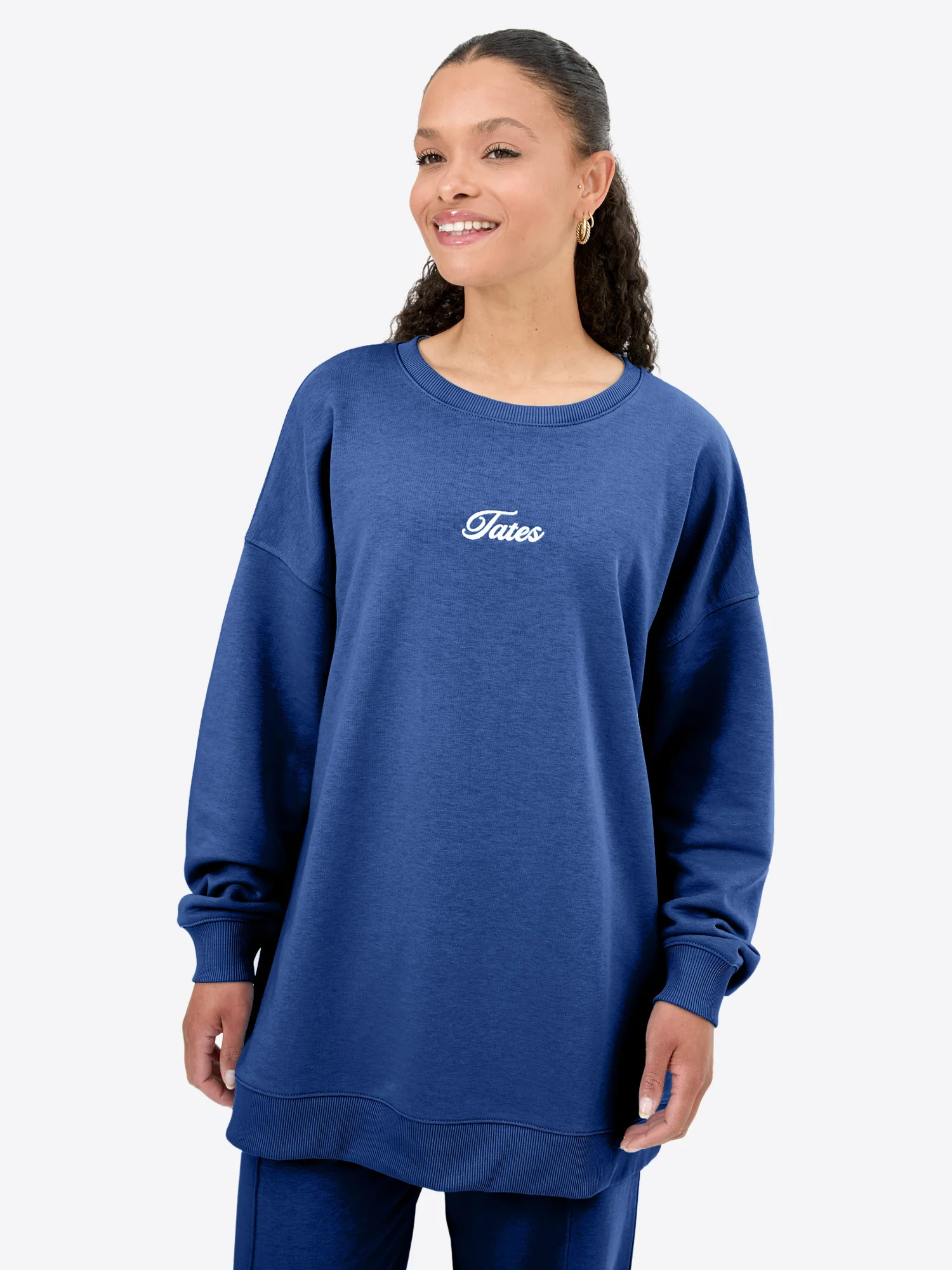 Light Wide Waistband Sweater – Navy - Image 3
