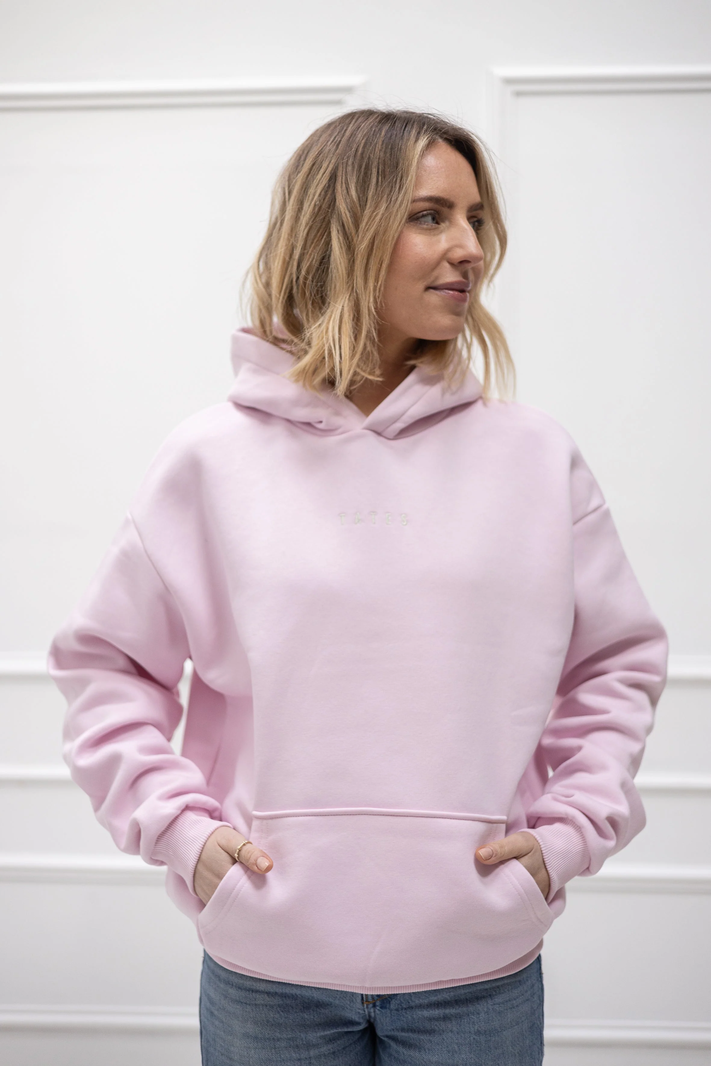 Regular Waistband Hoodie "I allow myself" – Rosa - Image 2
