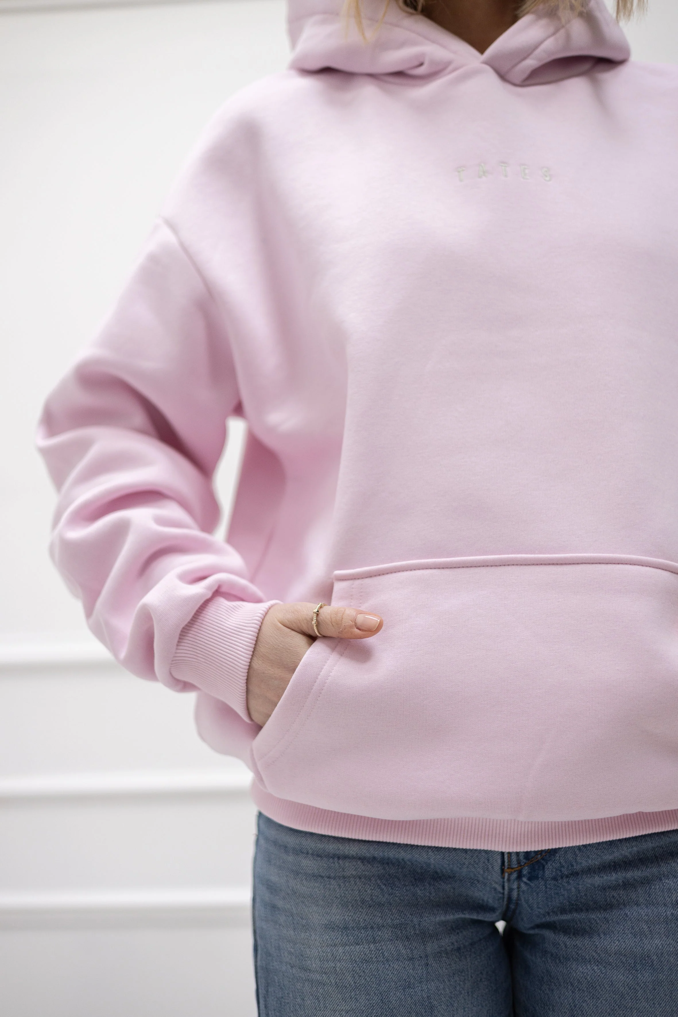 Regular Waistband Hoodie "I allow myself" – Rosa - Image 4