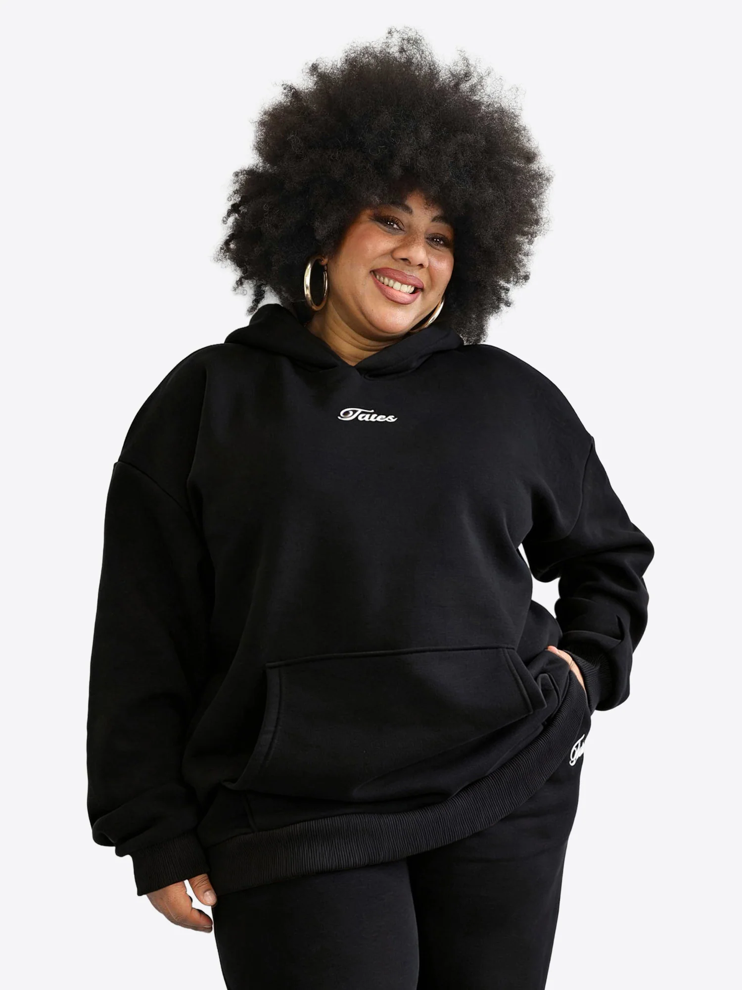 Wide Waistband Hoodie 2.0 – Schwarz