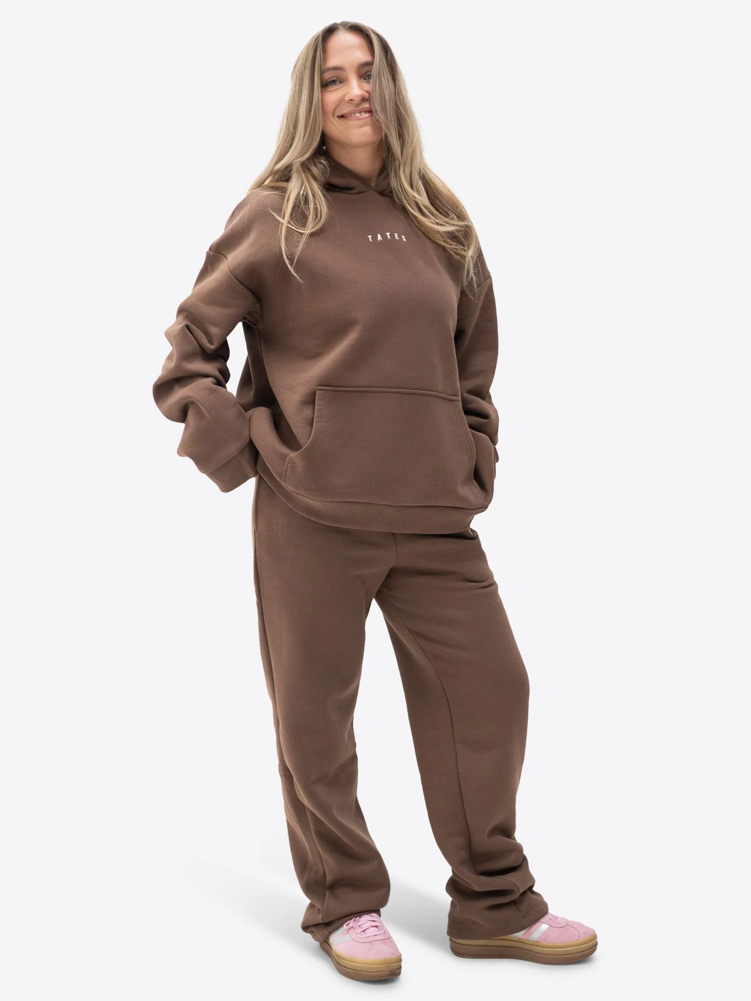 Wide Waistband Hoodie – Chocolate